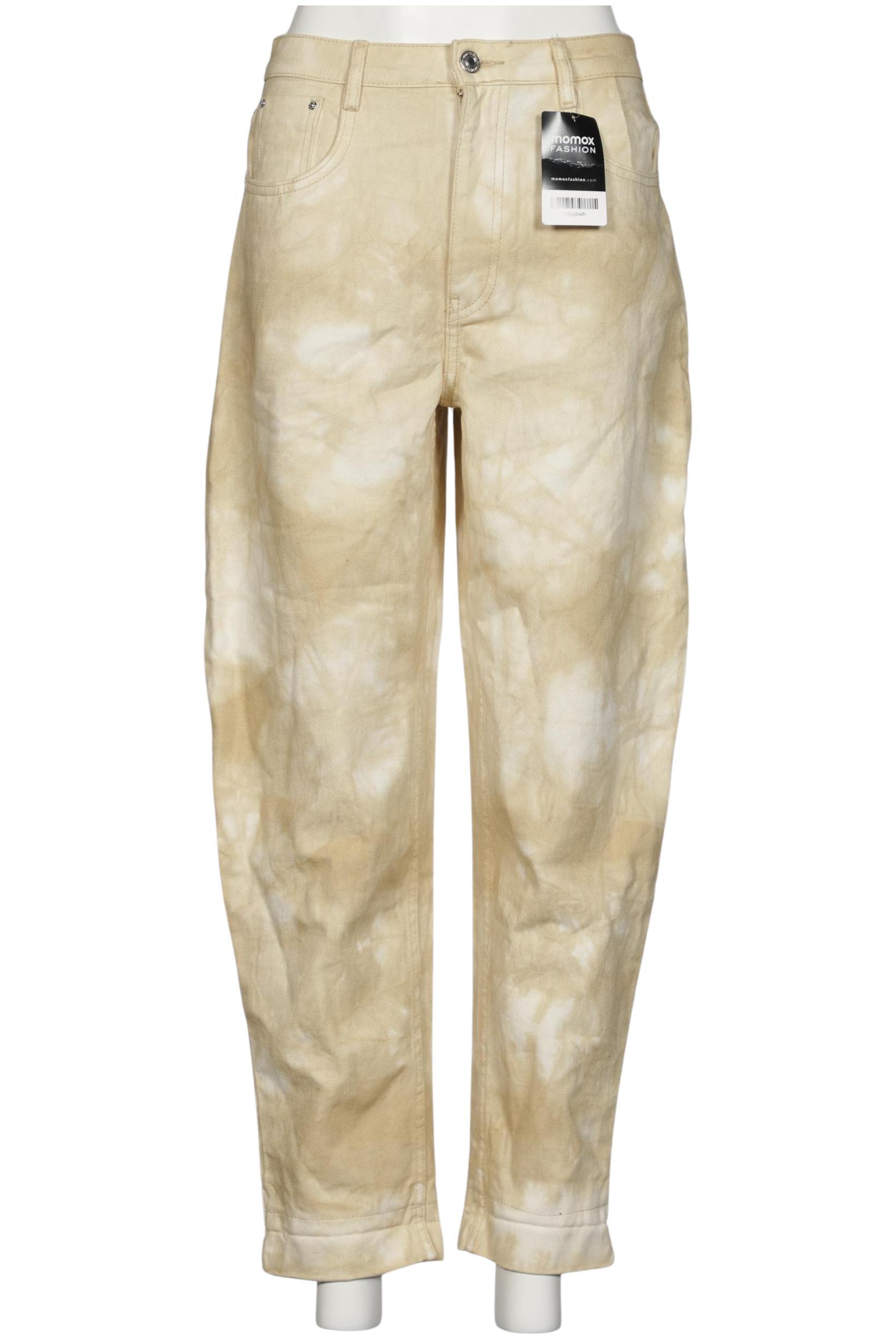 

bershka Damen Jeans, beige, Gr. 38