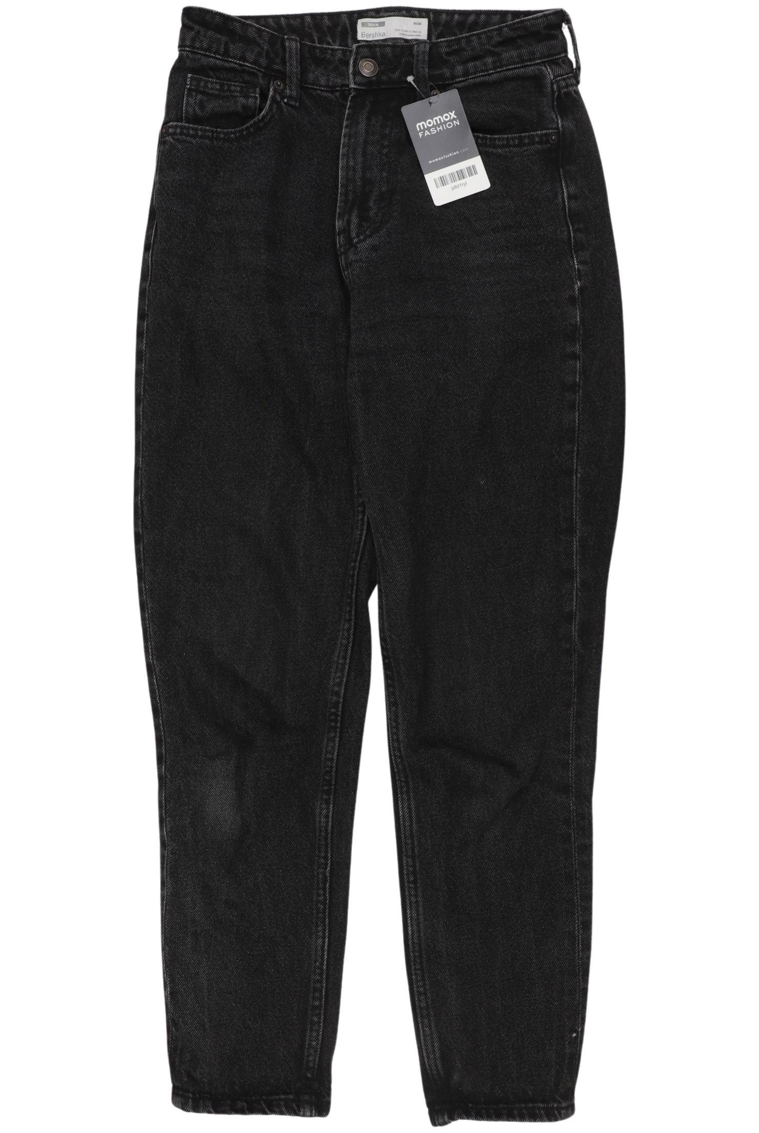 

bershka Damen Jeans, schwarz, Gr. 34