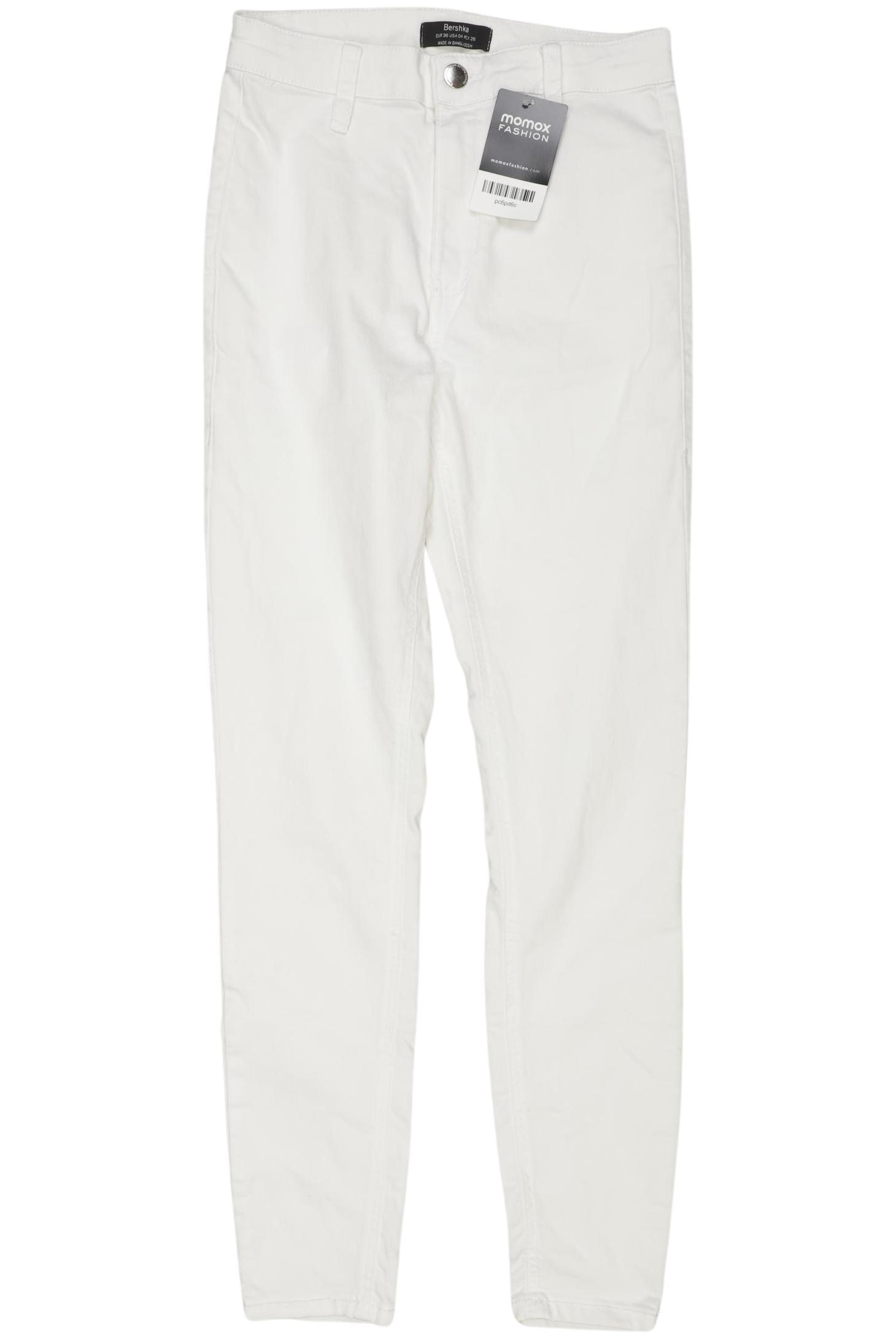 

bershka Damen Jeans, weiß, Gr. 36