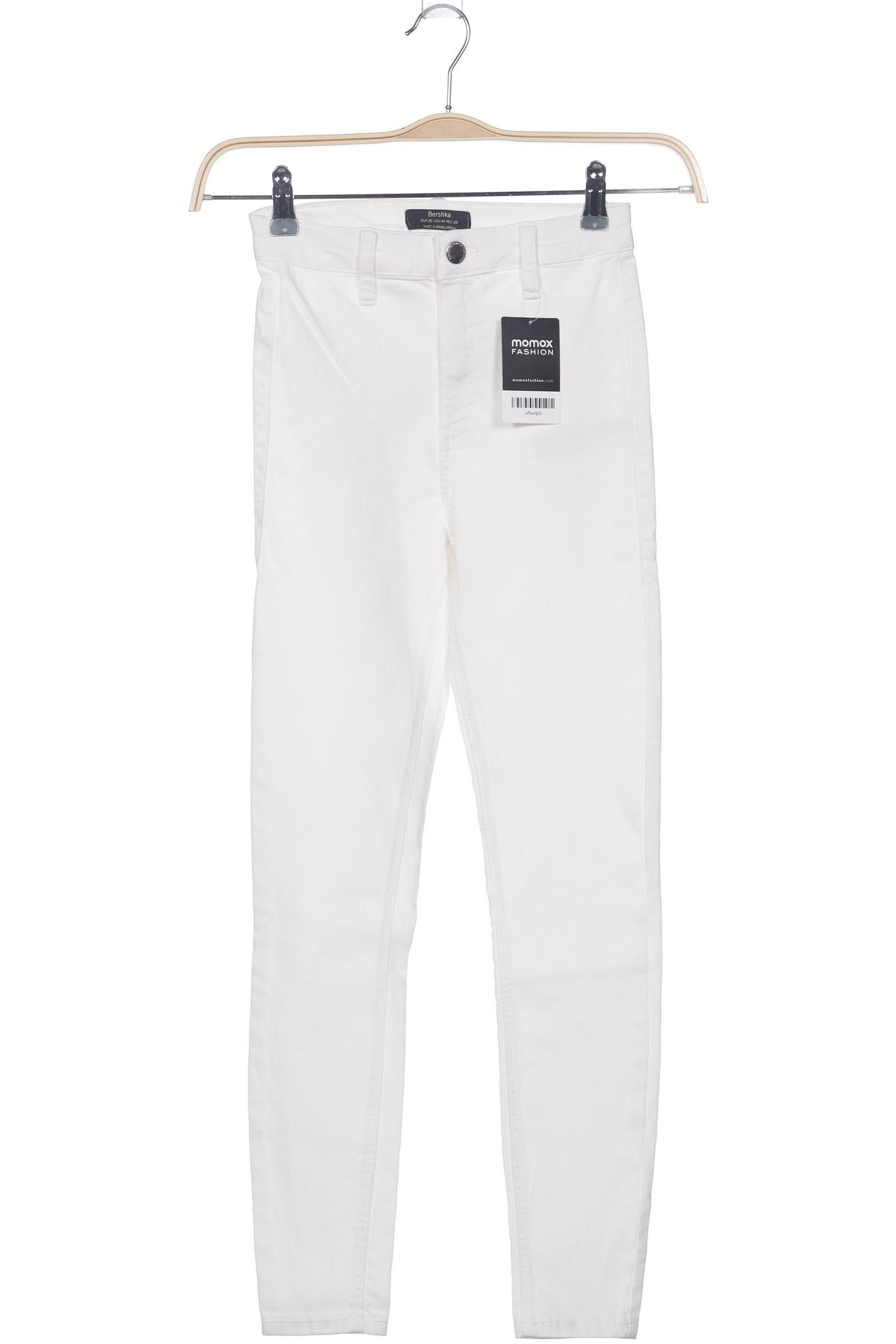 

bershka Damen Jeans, weiß, Gr. 36