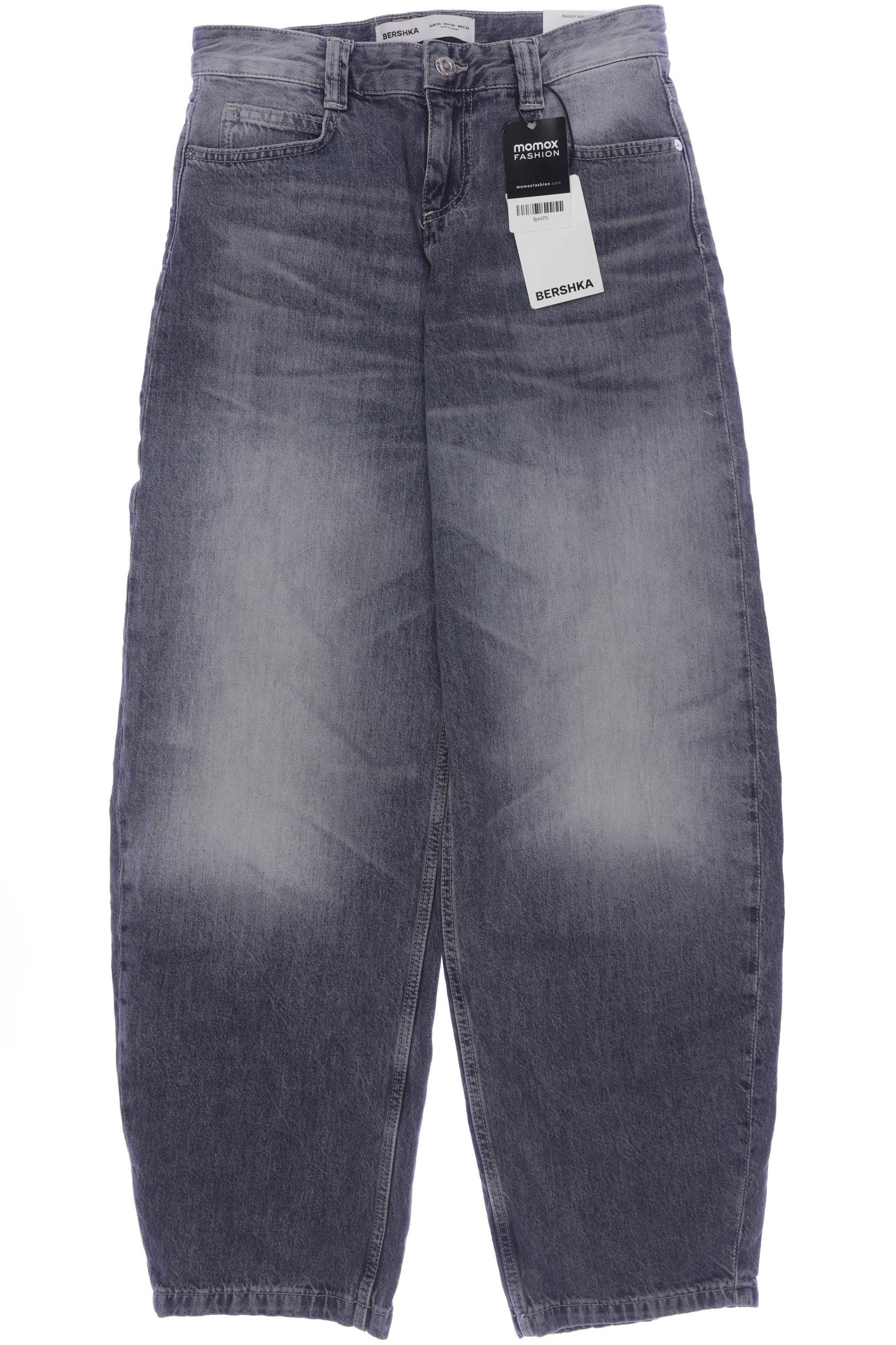 

bershka Damen Jeans, marineblau, Gr. 34