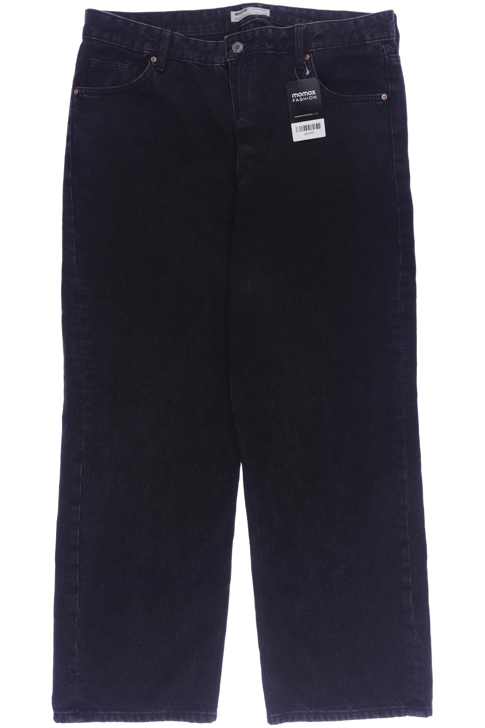 

bershka Damen Jeans, schwarz, Gr. 42
