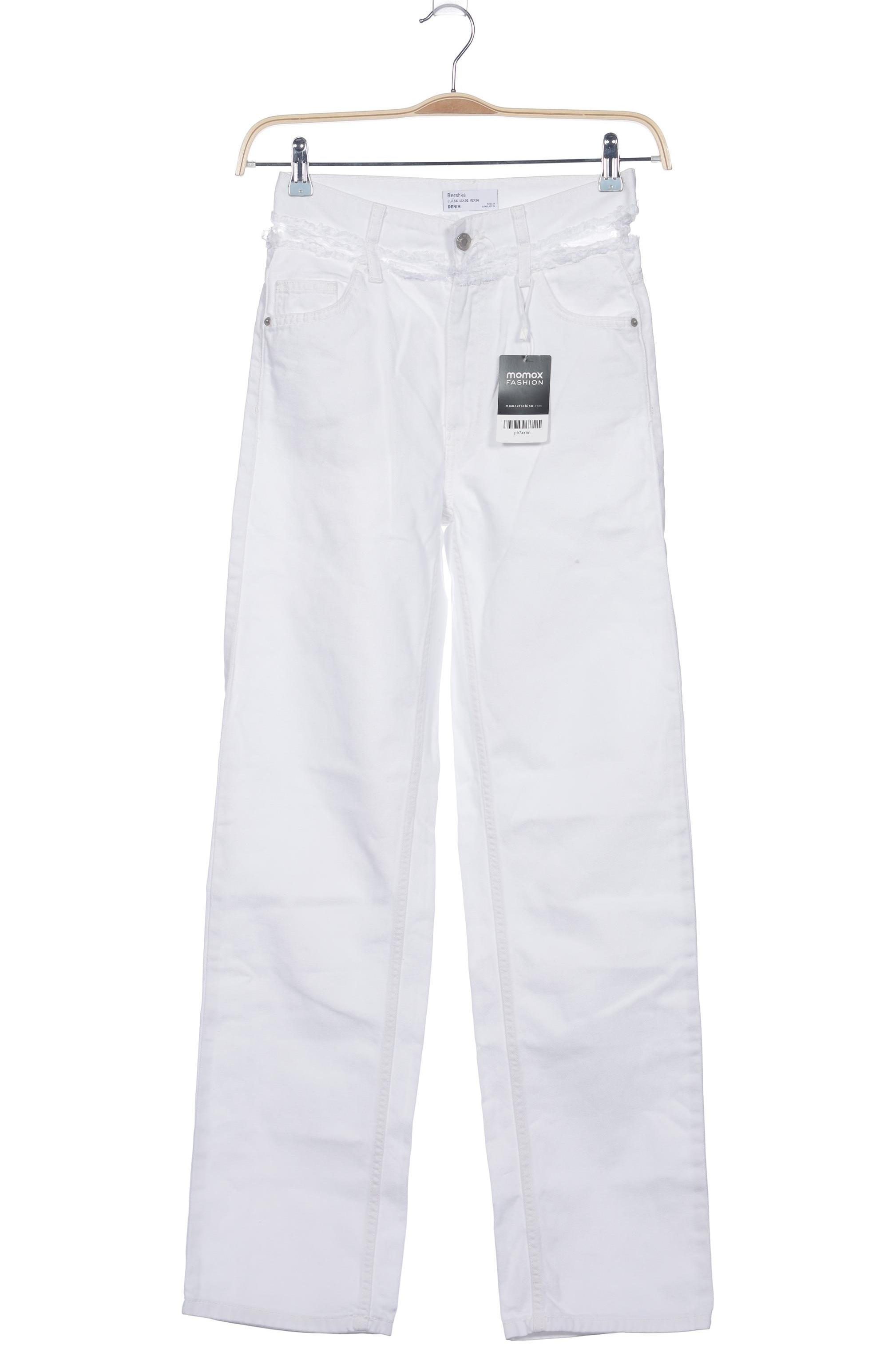 

bershka Damen Jeans, weiß, Gr. 34