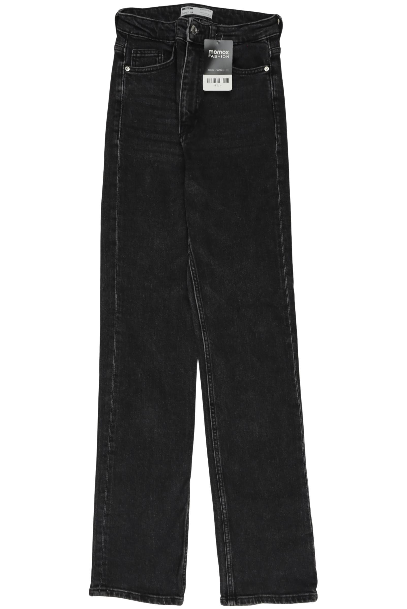 

bershka Damen Jeans, schwarz, Gr. 34