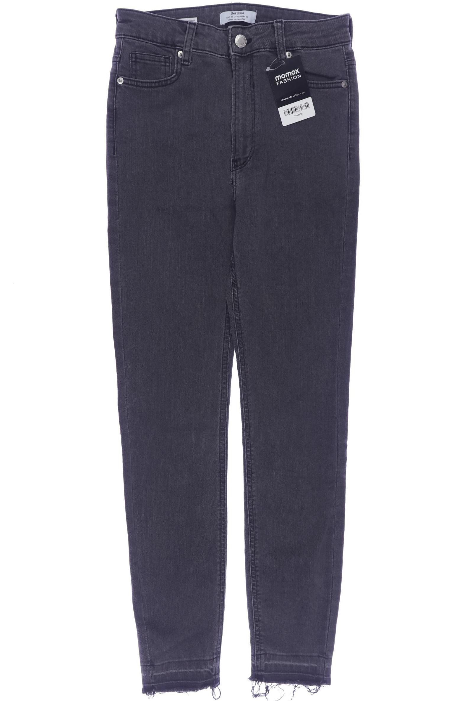 

bershka Damen Jeans, grau, Gr. 36