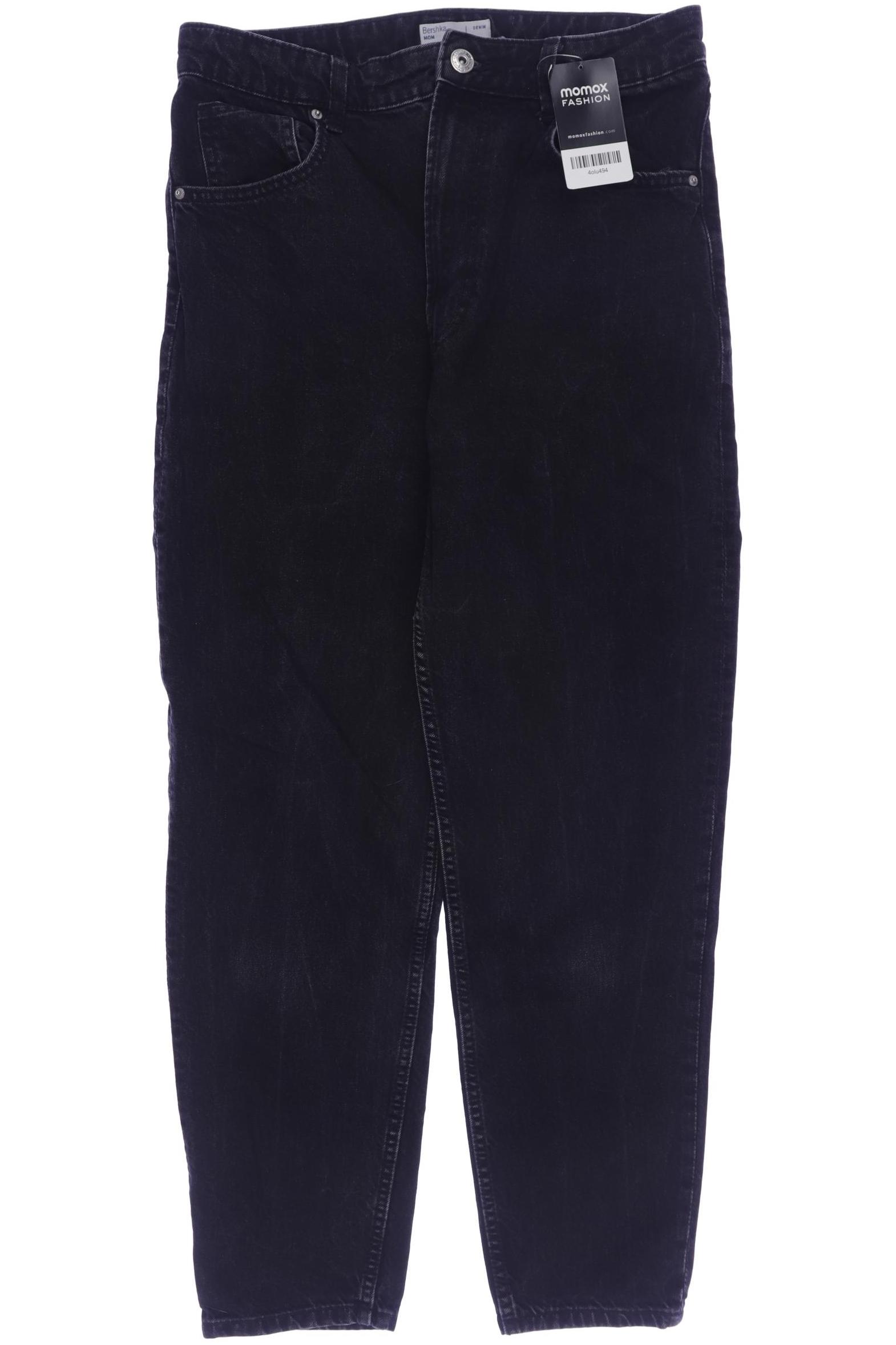 

bershka Damen Jeans, schwarz, Gr. 40