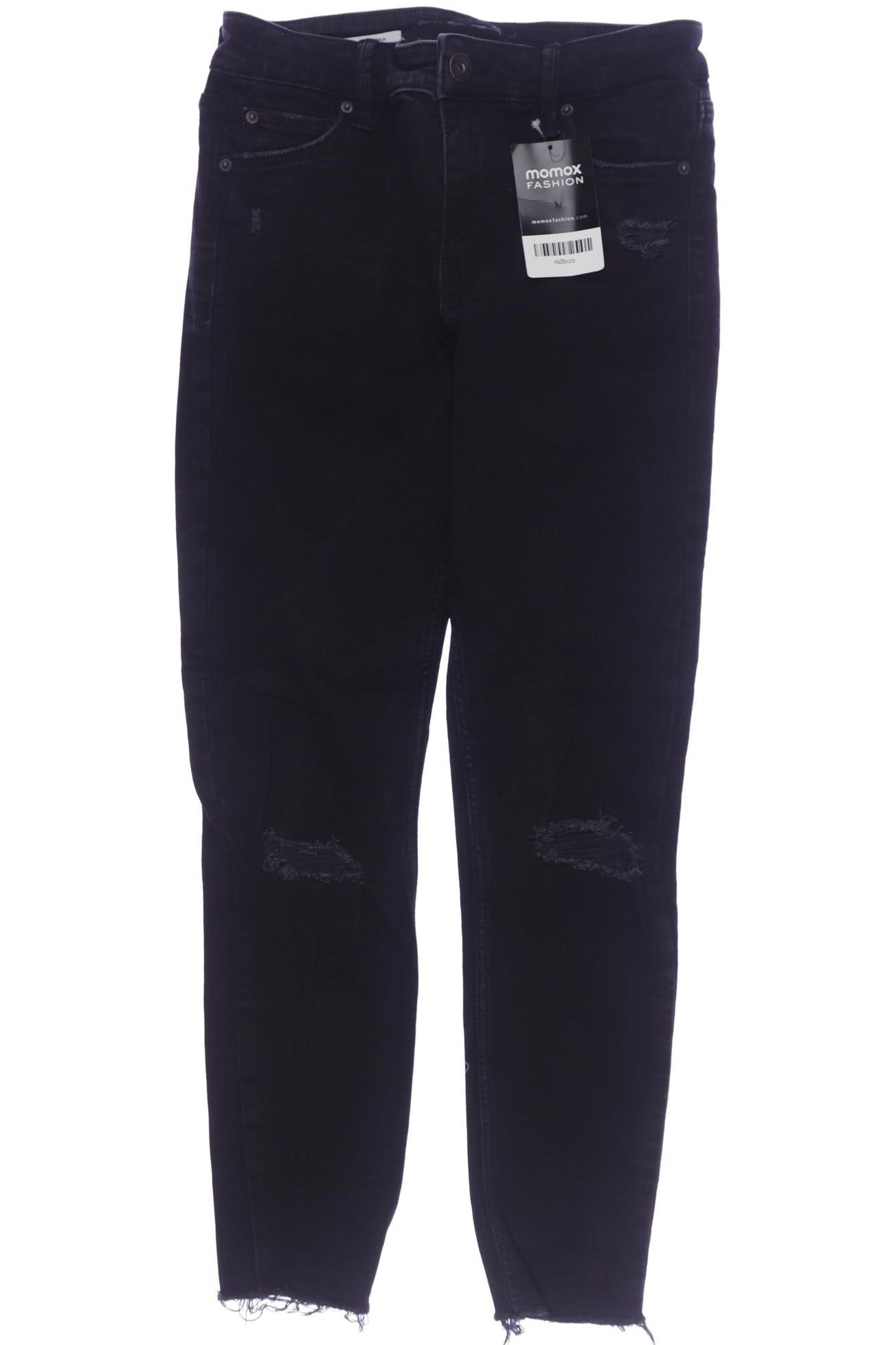 

bershka Damen Jeans, schwarz, Gr. 24