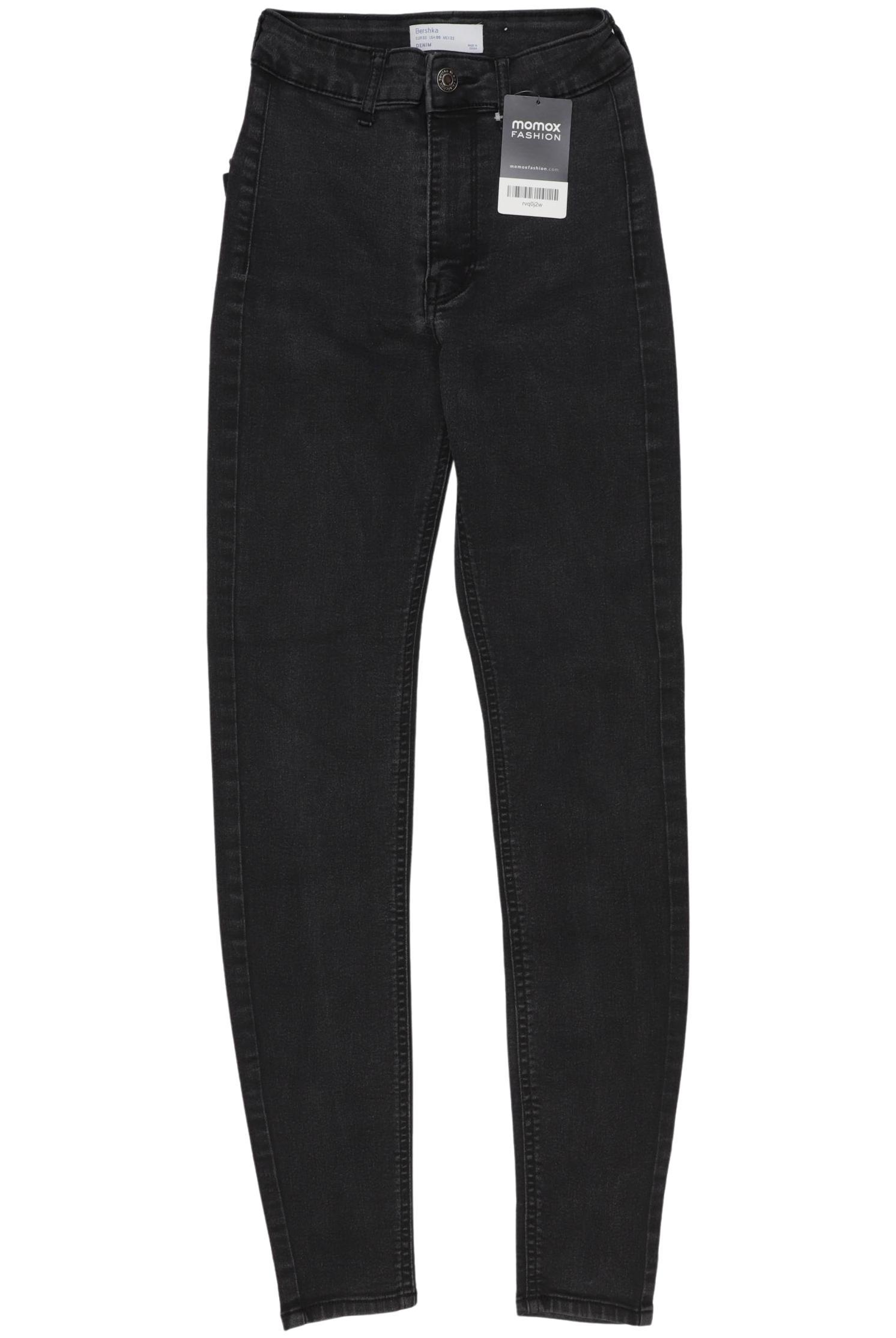 

bershka Damen Jeans, schwarz, Gr. 32