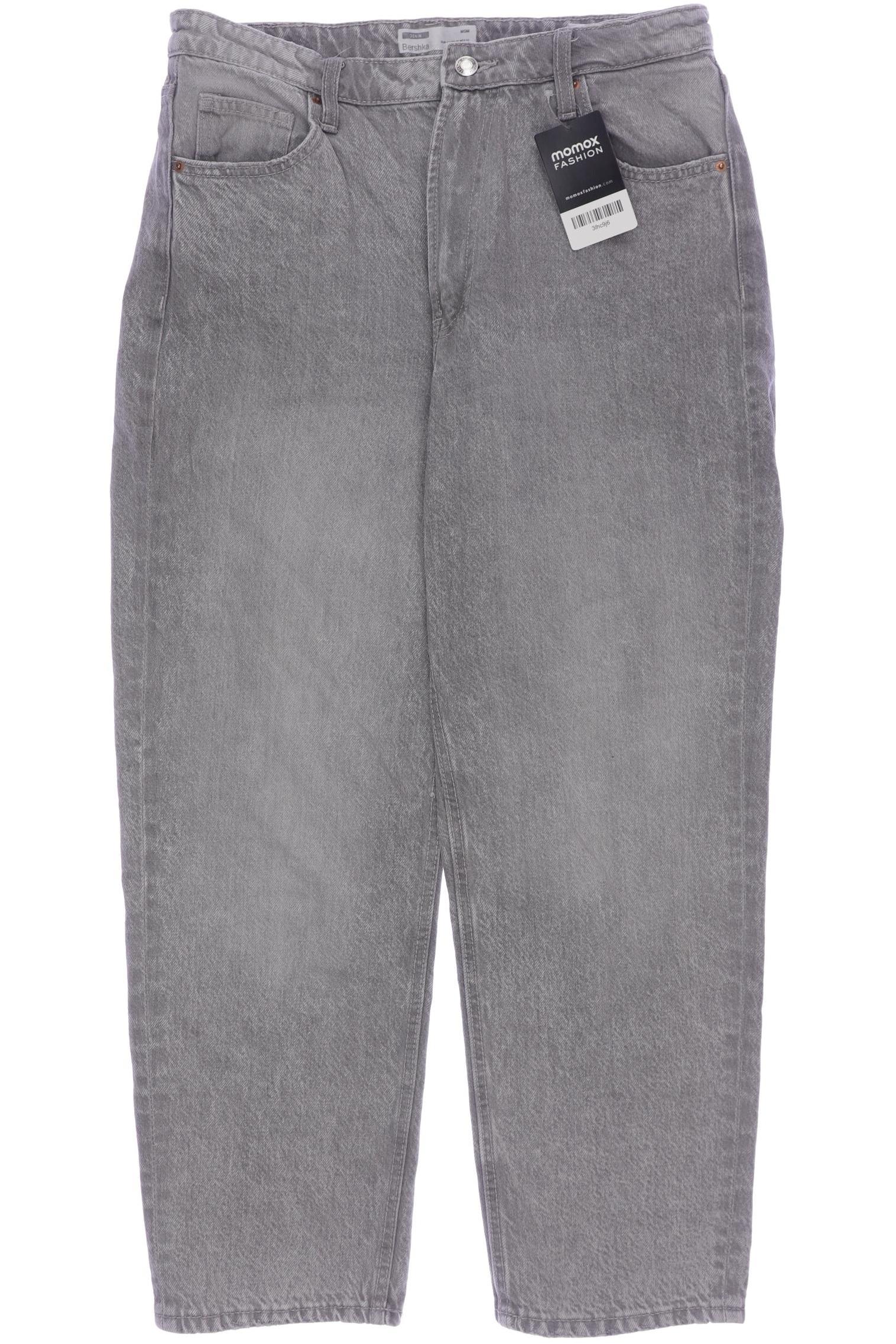 

bershka Damen Jeans, grau, Gr. 42