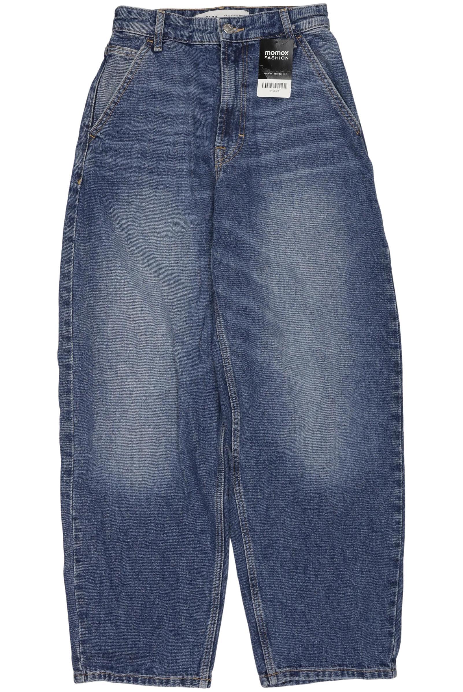 

bershka Damen Jeans, blau, Gr. 32