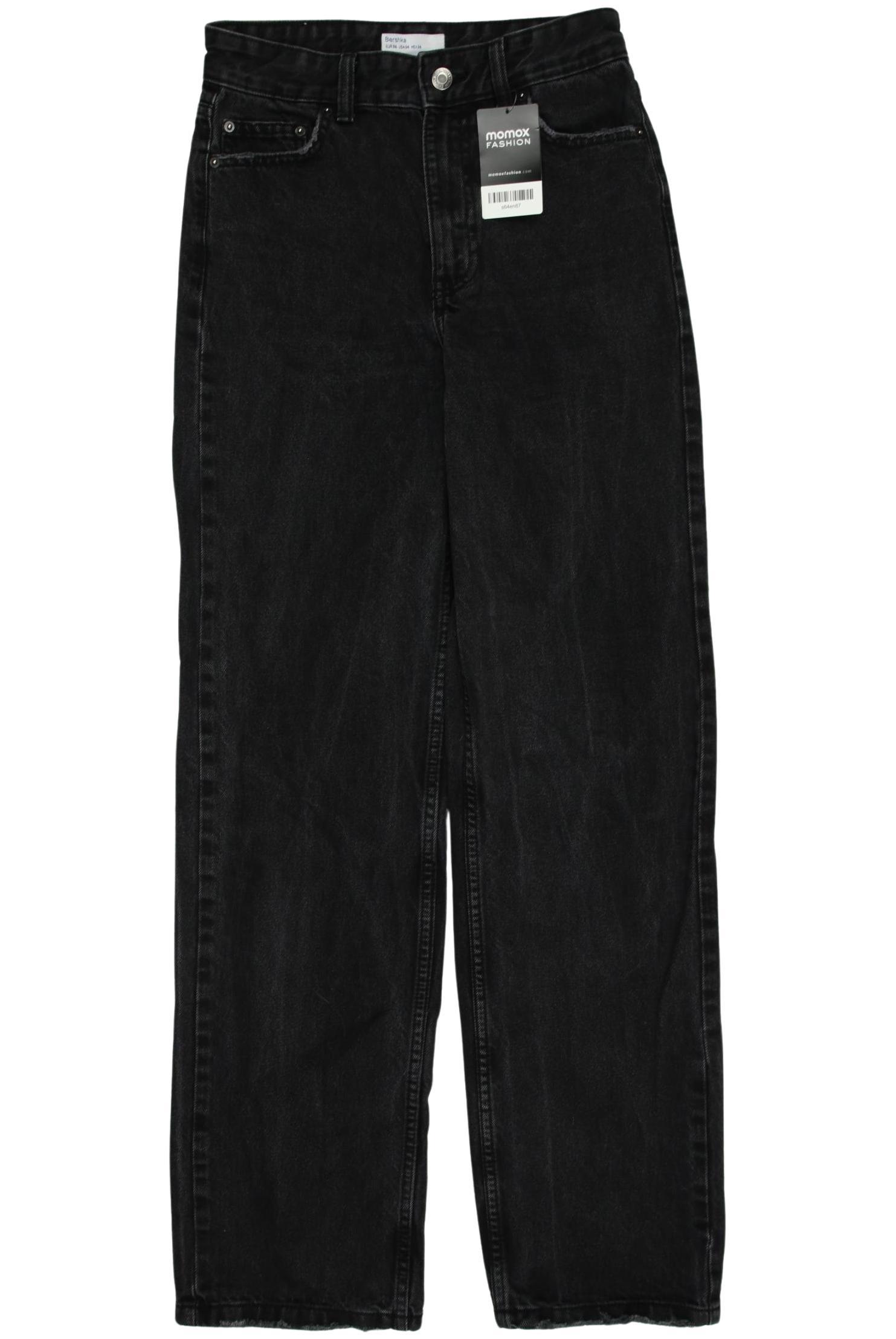 

bershka Damen Jeans, schwarz, Gr. 36