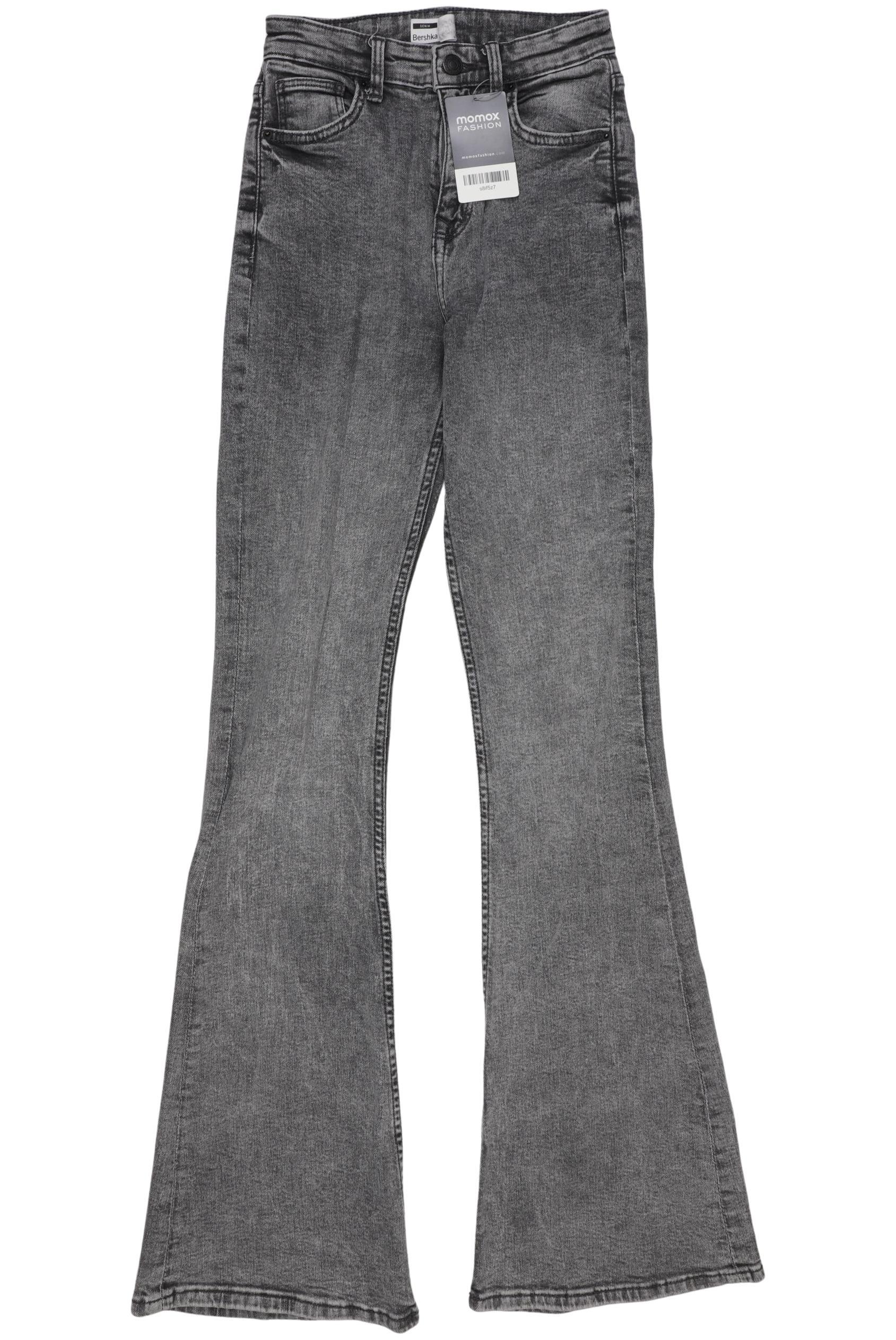 

bershka Damen Jeans, grau, Gr. 32