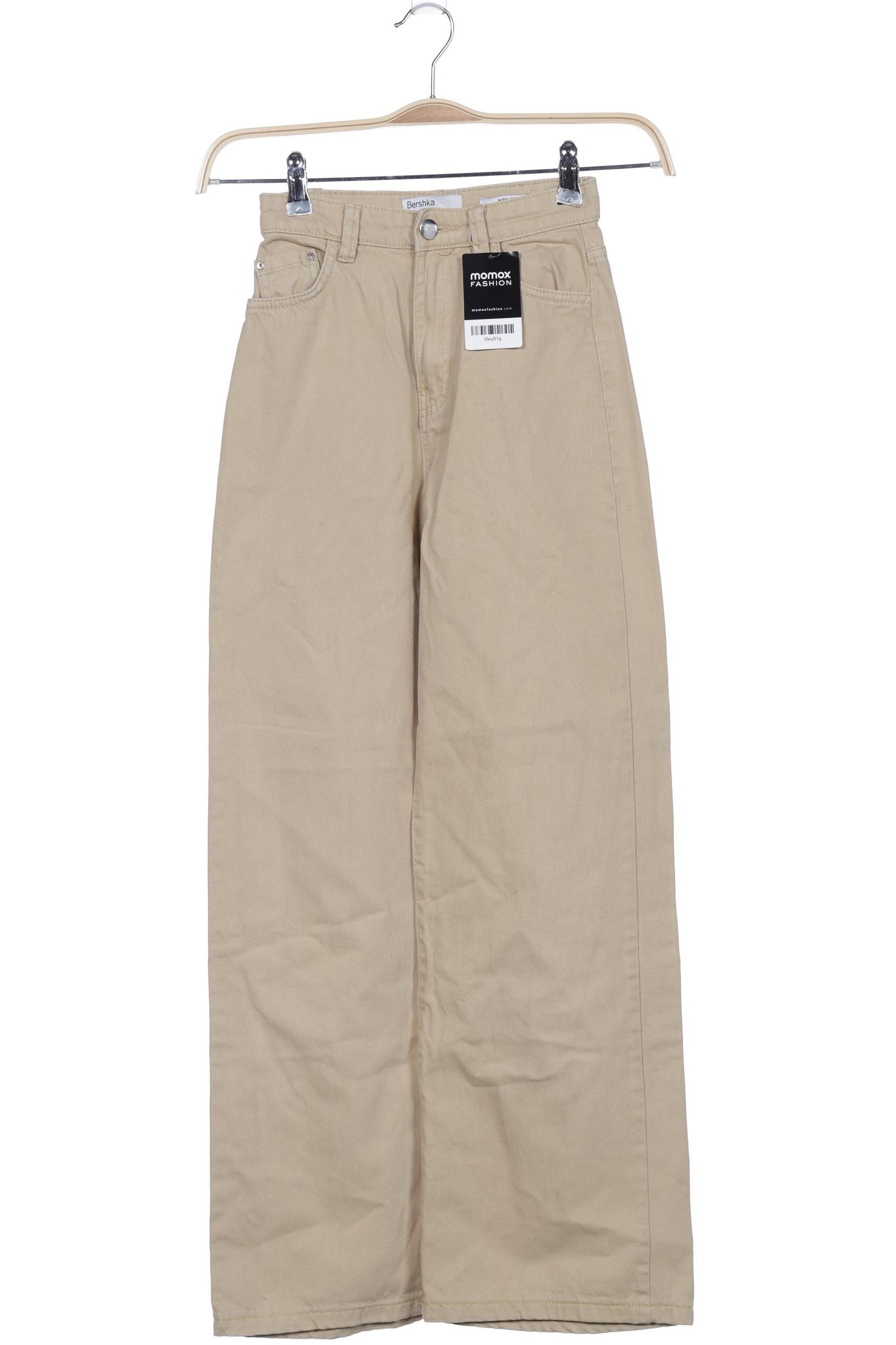 

bershka Damen Jeans, beige, Gr. 32