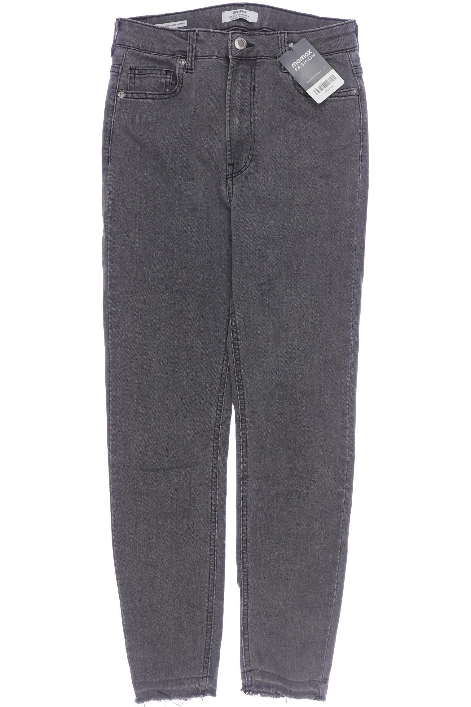 

bershka Damen Jeans, grau, Gr. 36