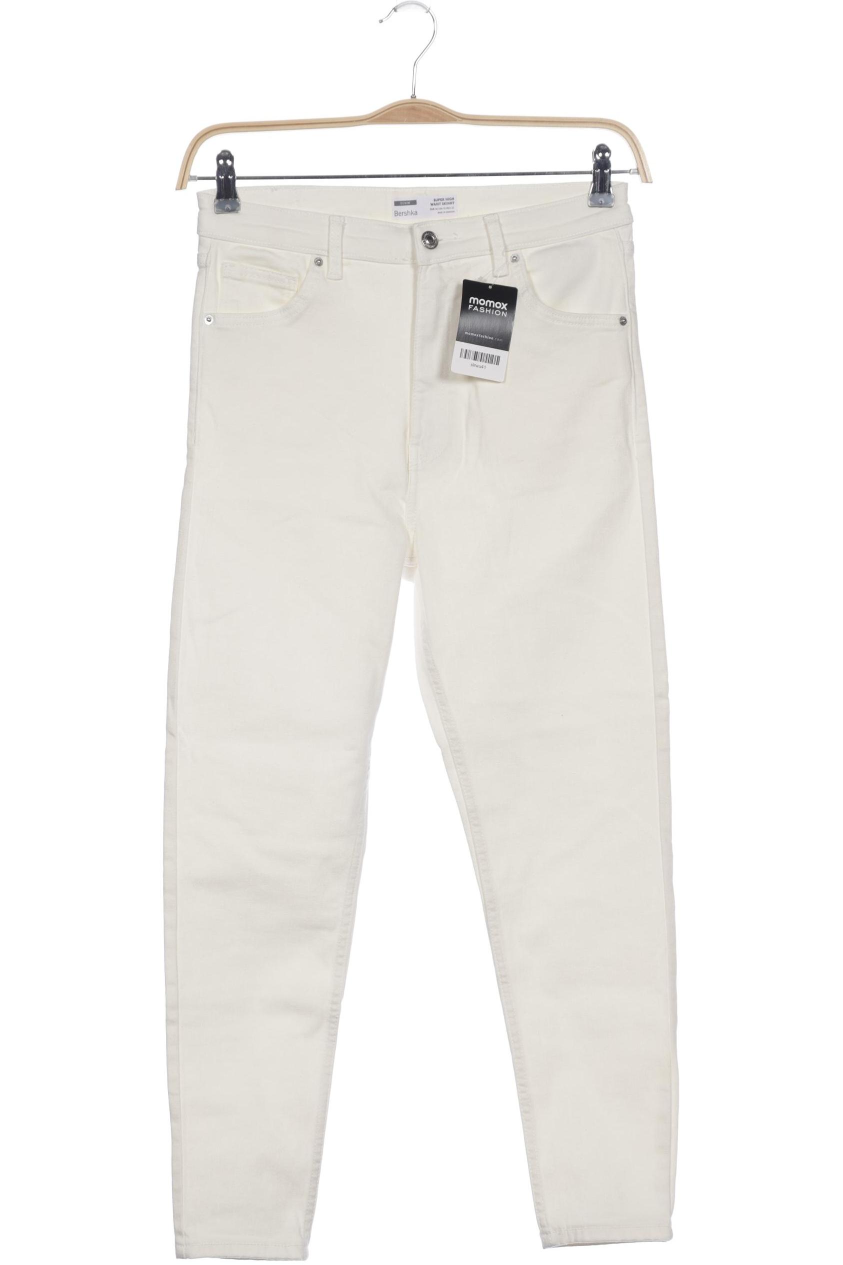 

bershka Damen Jeans, cremeweiß, Gr. 42