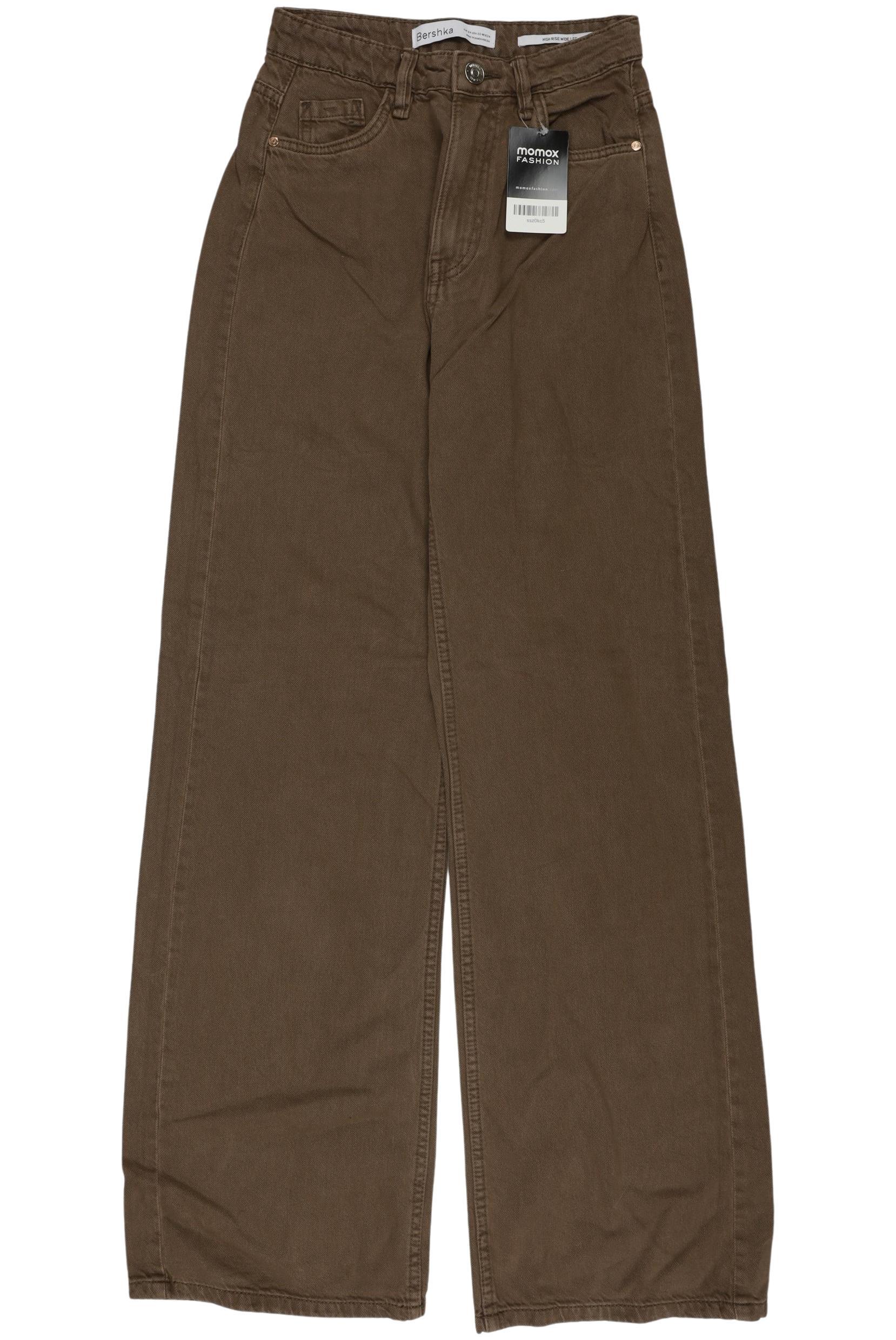 

bershka Damen Jeans, braun, Gr. 34