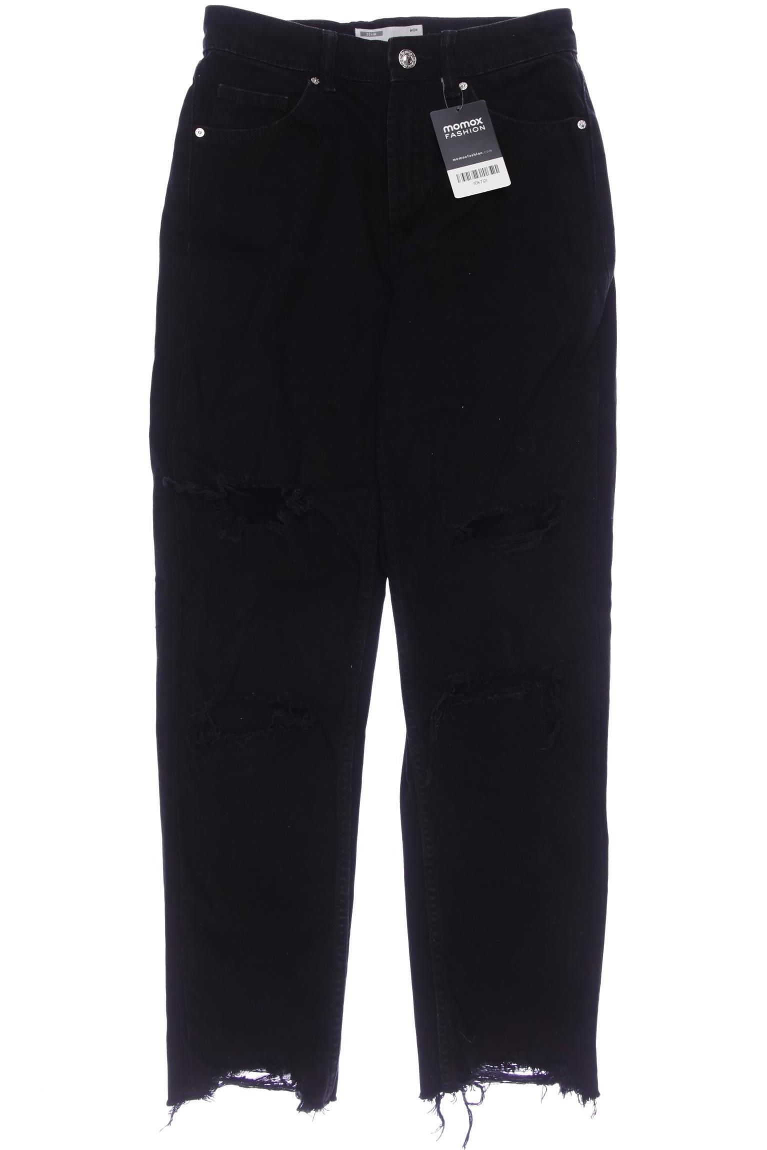 

bershka Damen Jeans, schwarz, Gr. 34