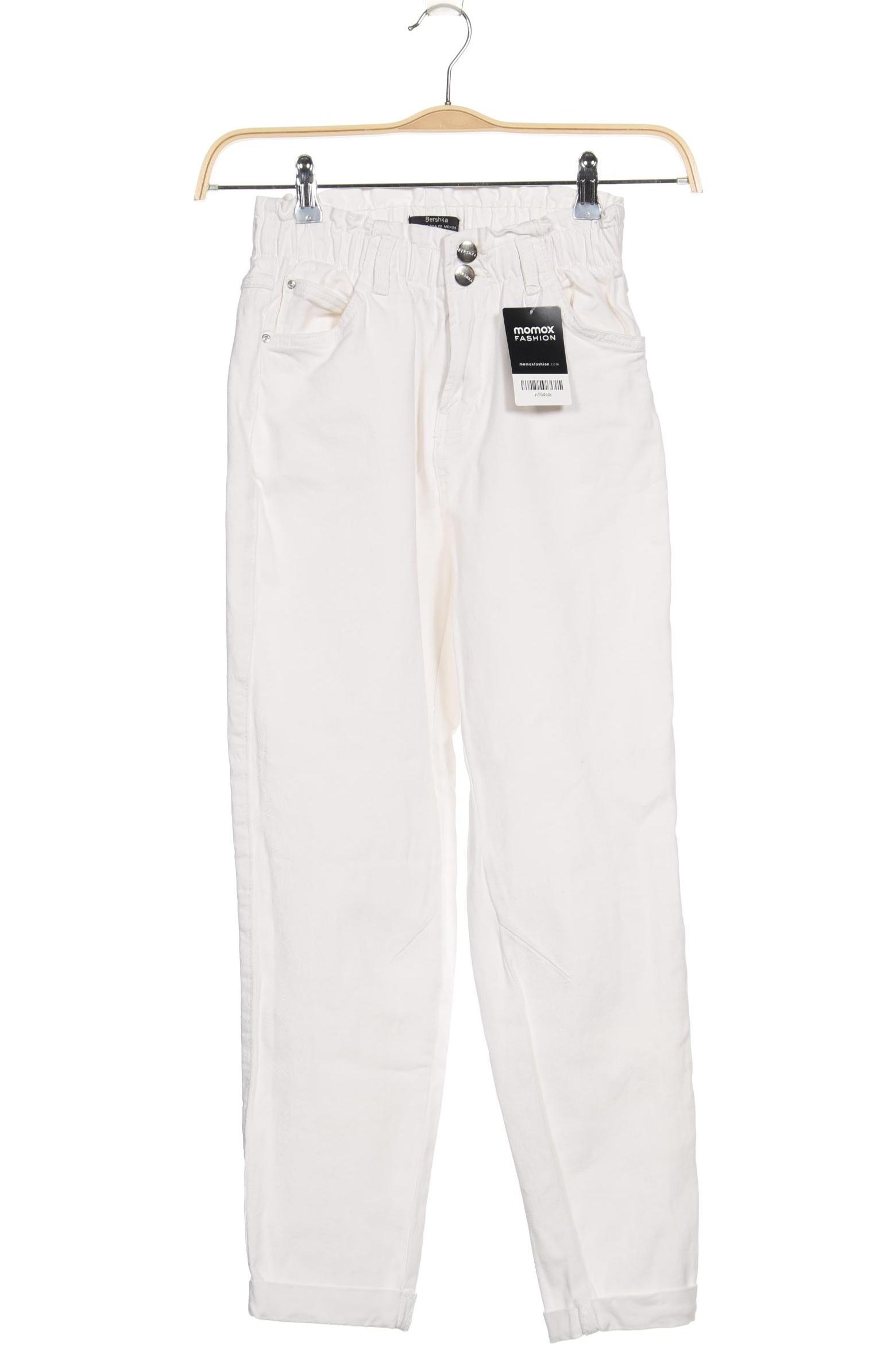 

bershka Damen Jeans, weiß, Gr. 34