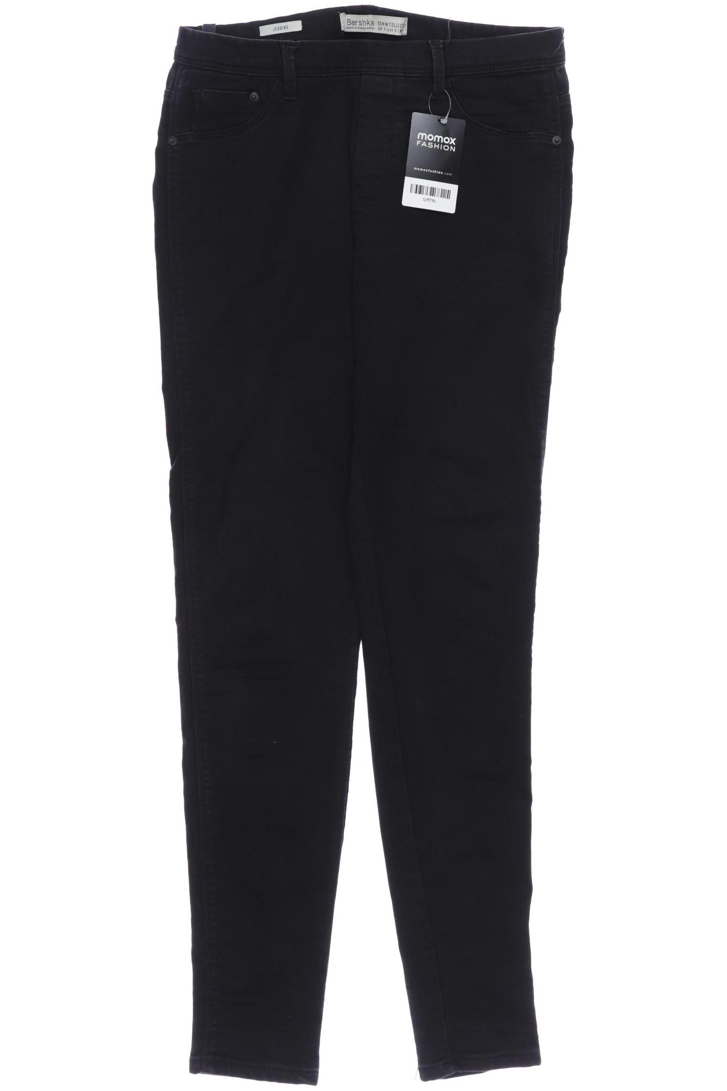 

bershka Damen Jeans, schwarz, Gr. 0
