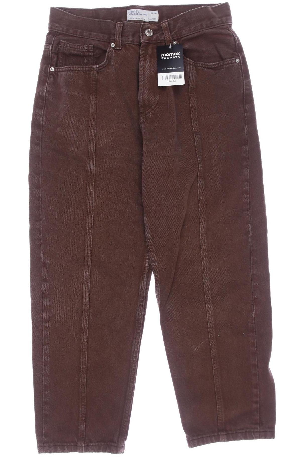 

bershka Damen Jeans, braun, Gr. 36