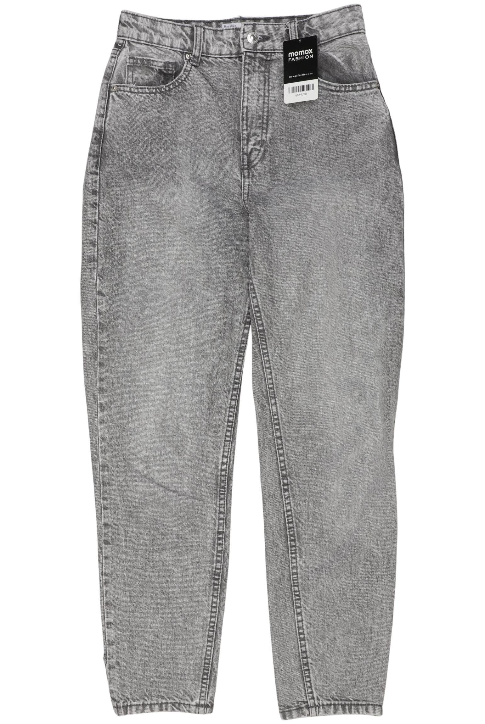 

bershka Damen Jeans, grau, Gr. 34