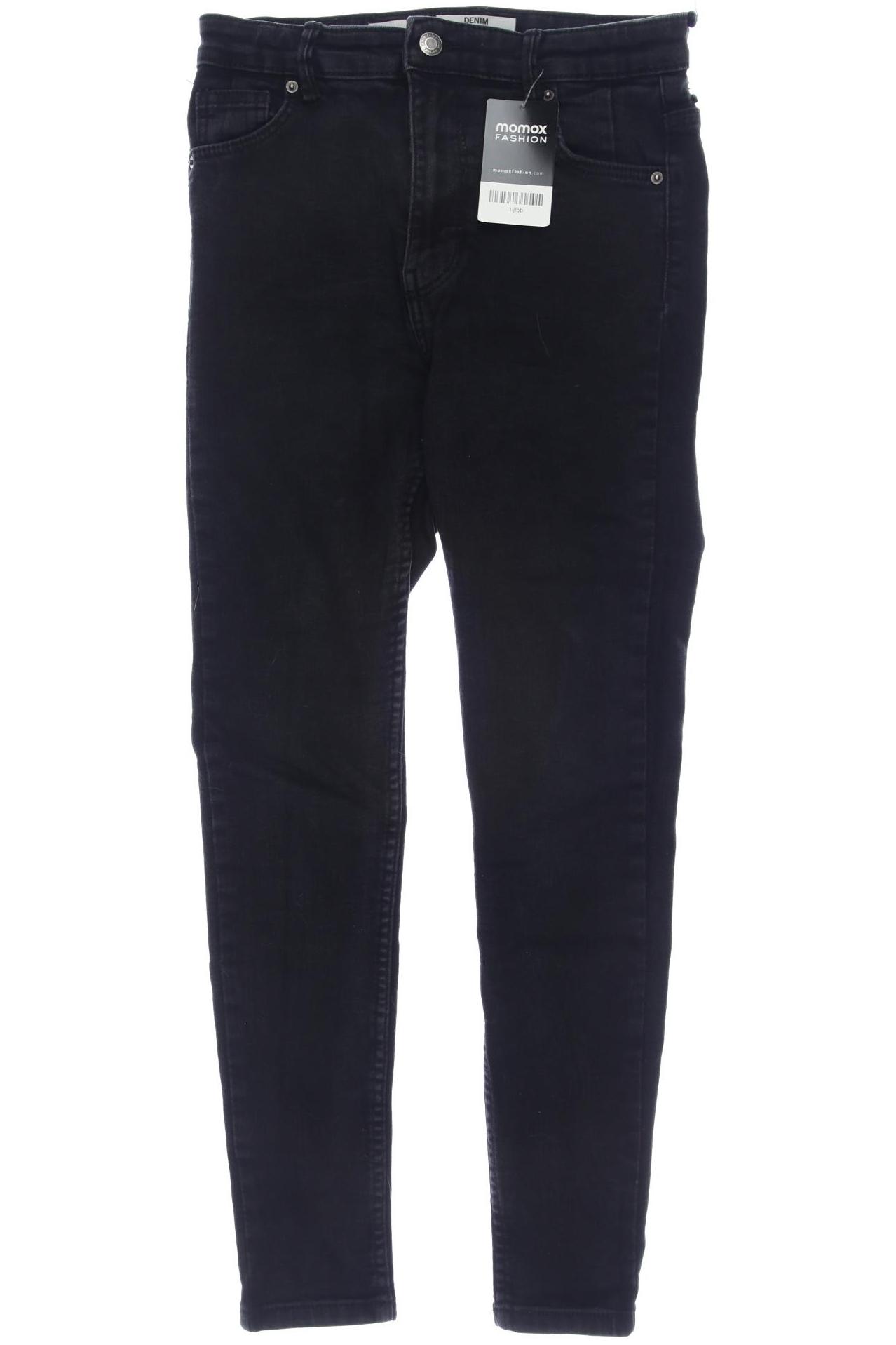 

bershka Damen Jeans, schwarz, Gr. 40