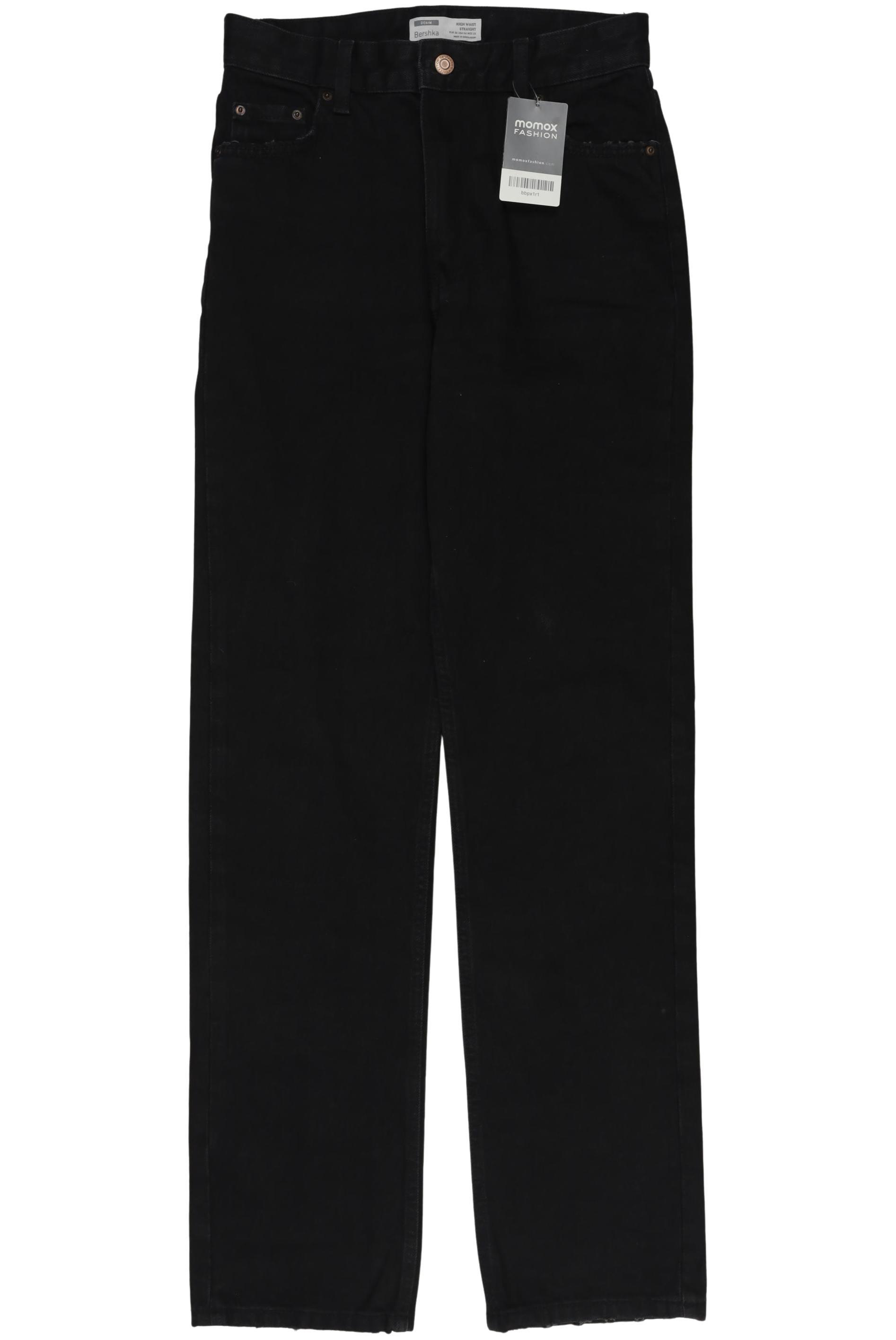 

bershka Damen Jeans, schwarz, Gr. 36