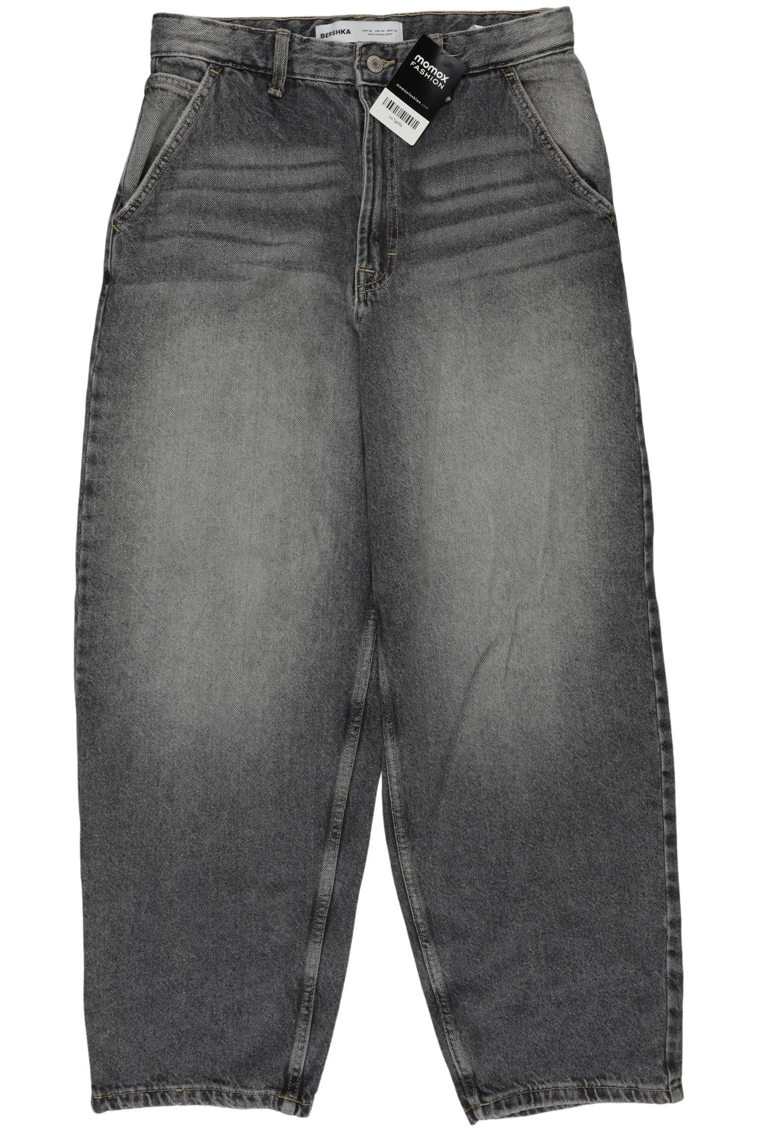 

bershka Damen Jeans, grau, Gr. 36