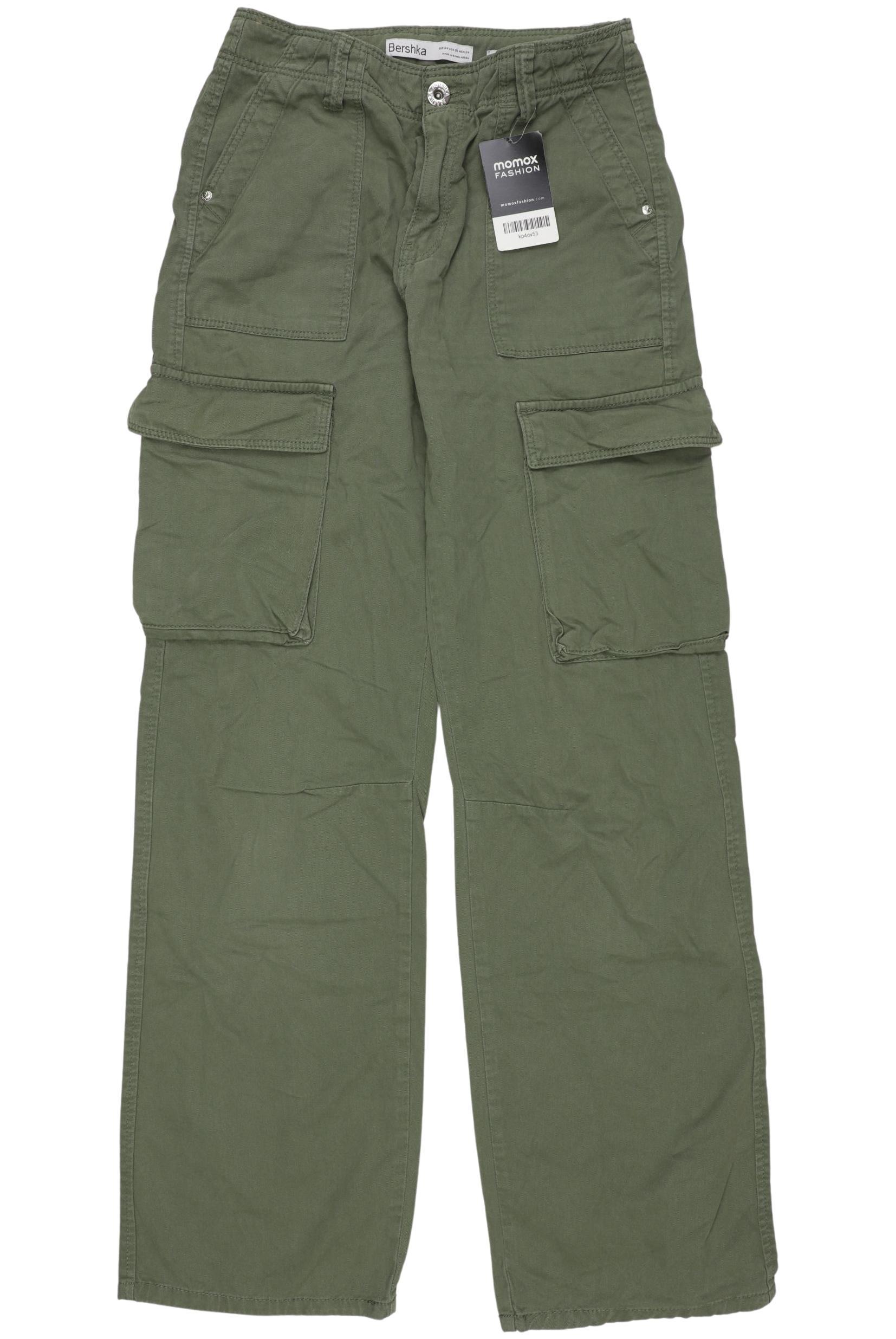 

bershka Damen Jeans, grün, Gr. 34