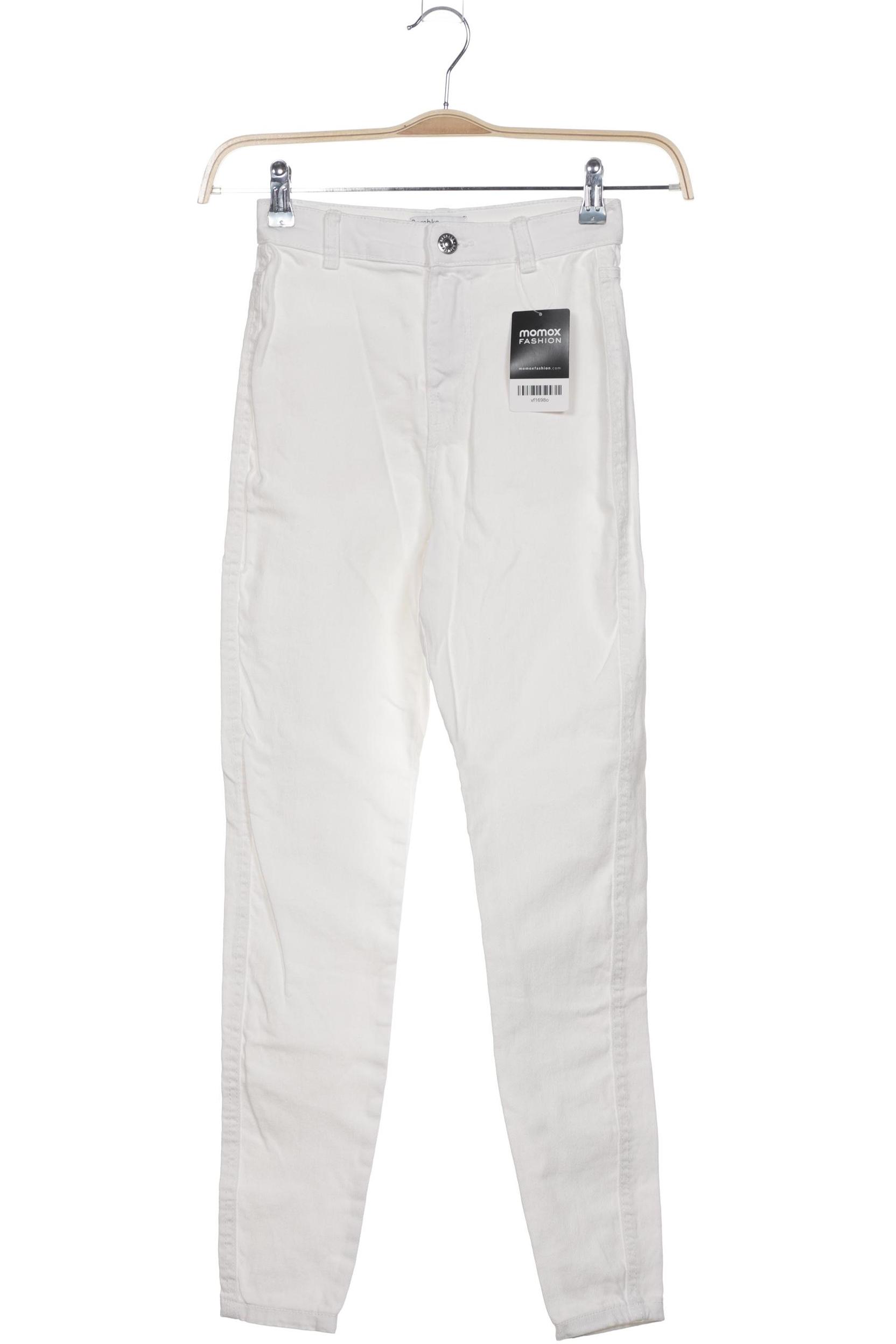 

bershka Damen Jeans, weiß, Gr. 36