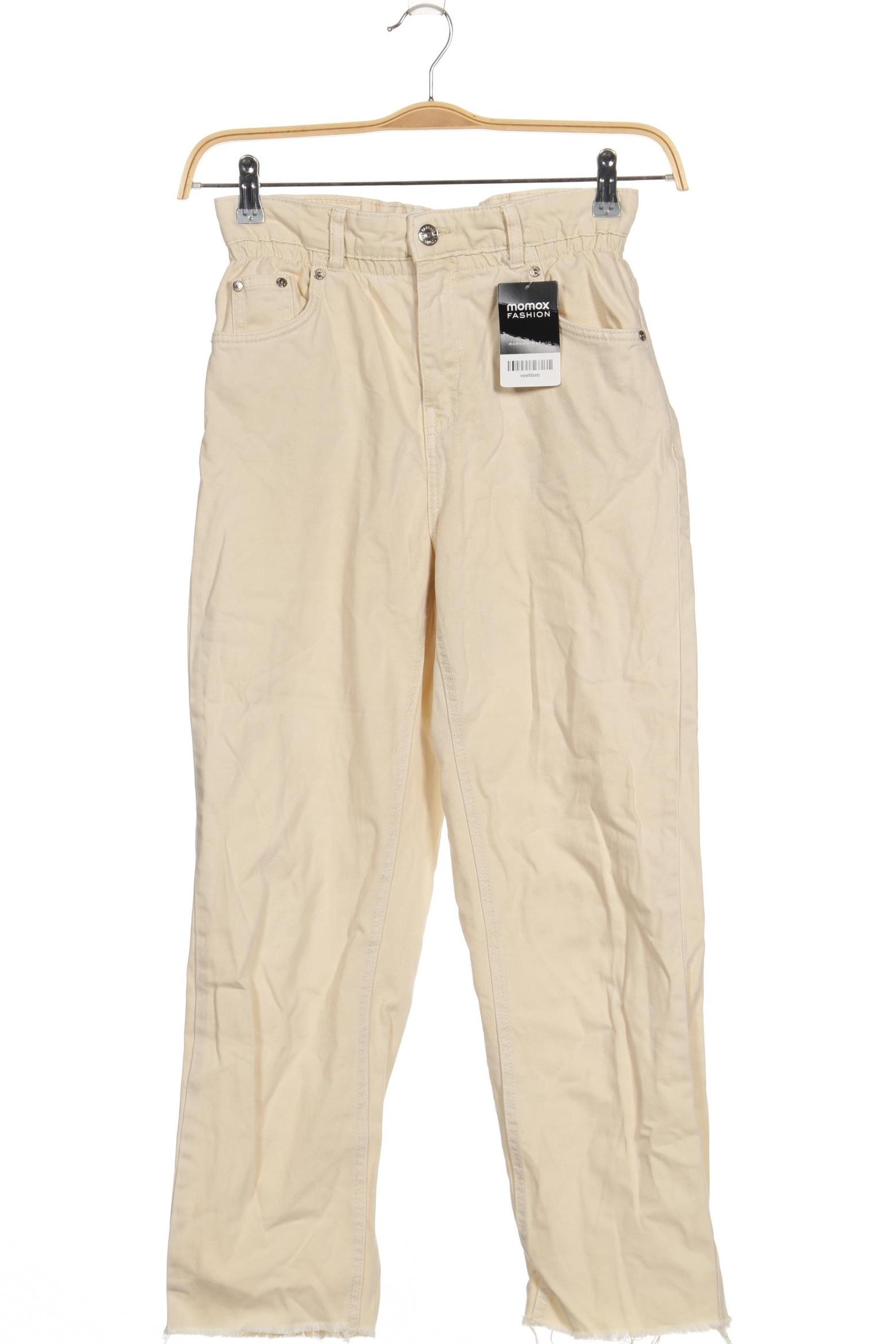 

bershka Damen Jeans, cremeweiß, Gr. 36
