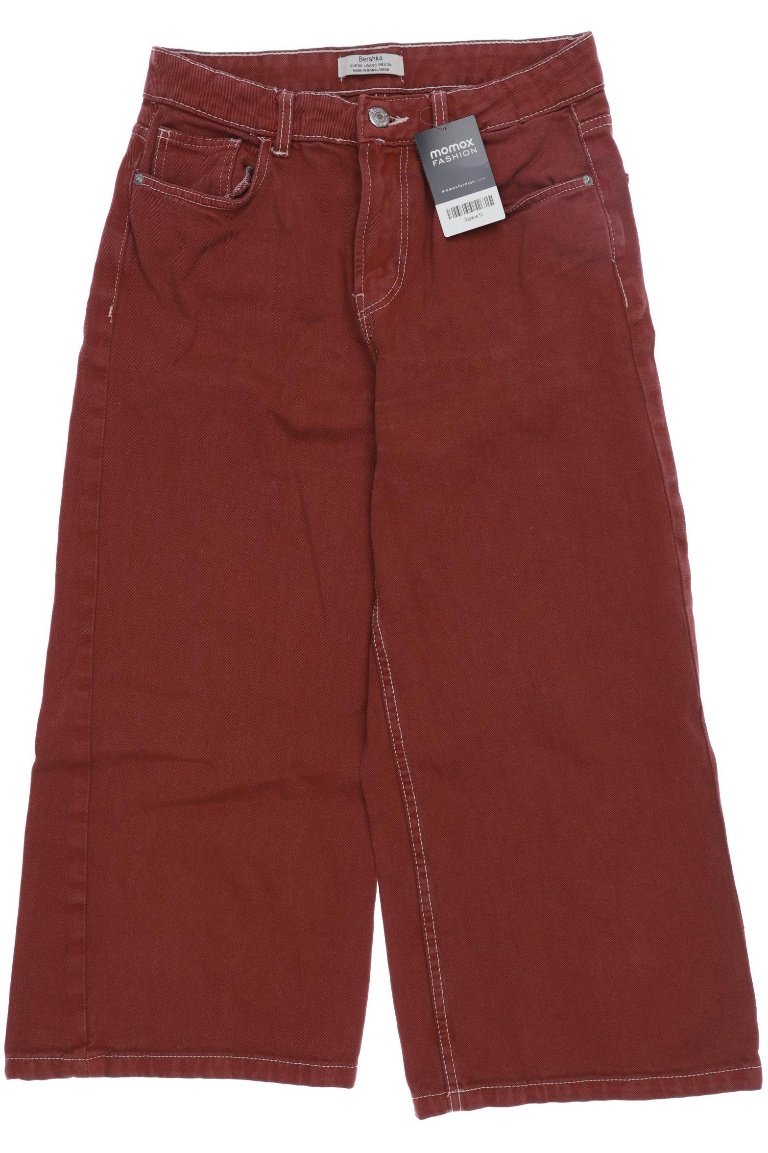 

bershka Damen Jeans, rot, Gr. 38