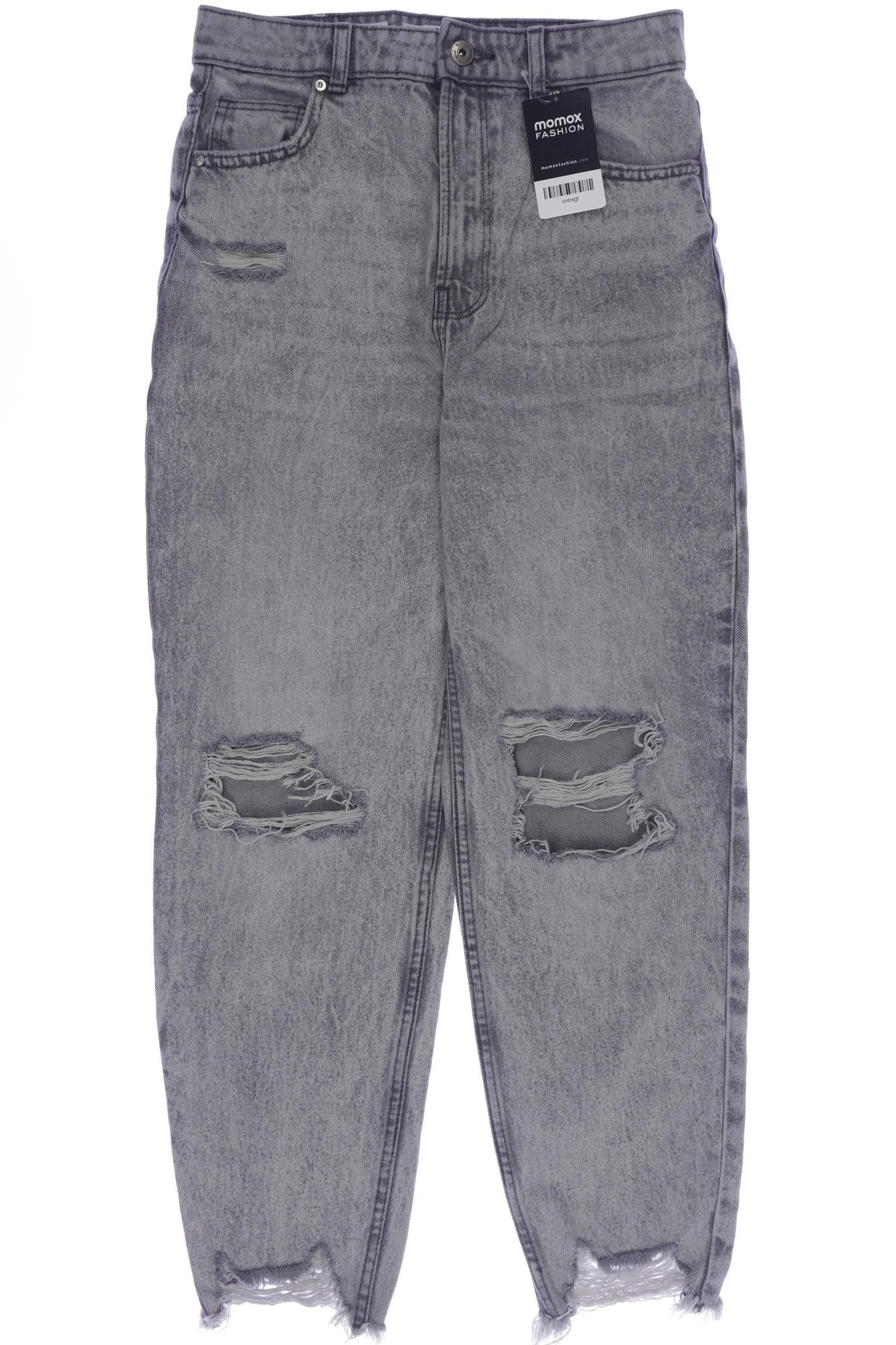 

bershka Damen Jeans, grau, Gr. 38
