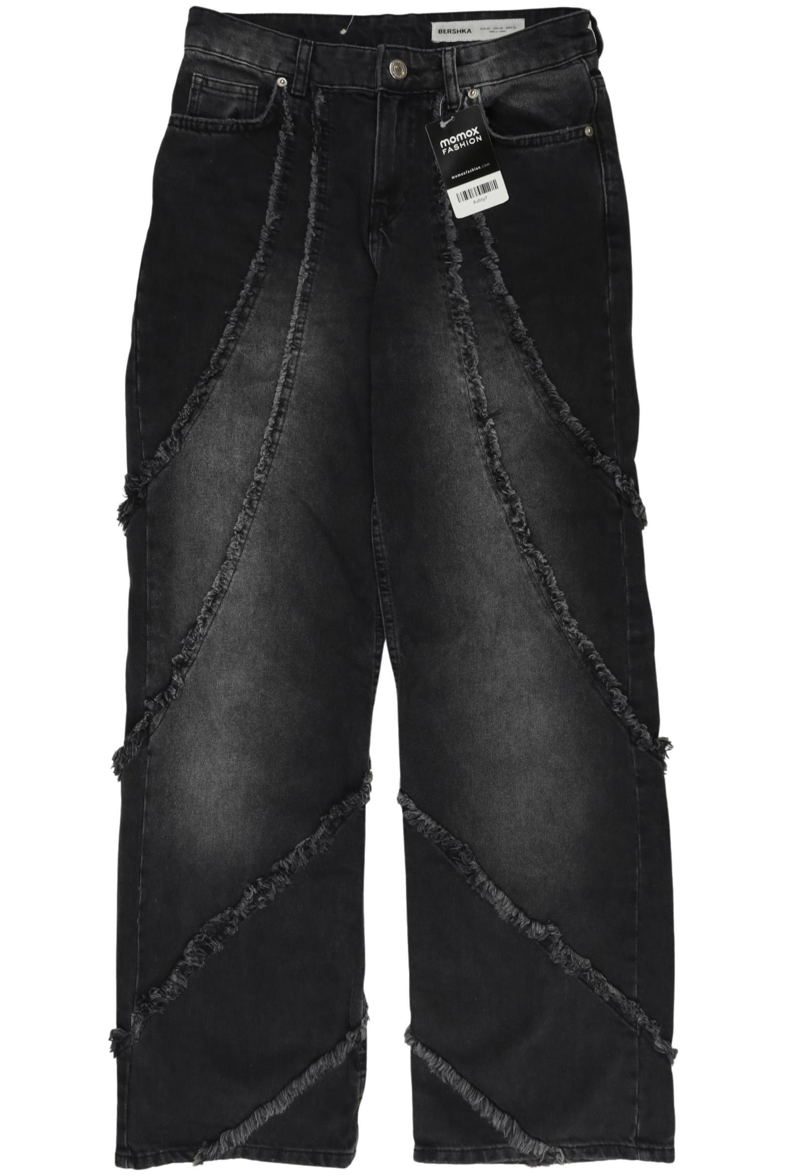

bershka Damen Jeans, schwarz, Gr. 32