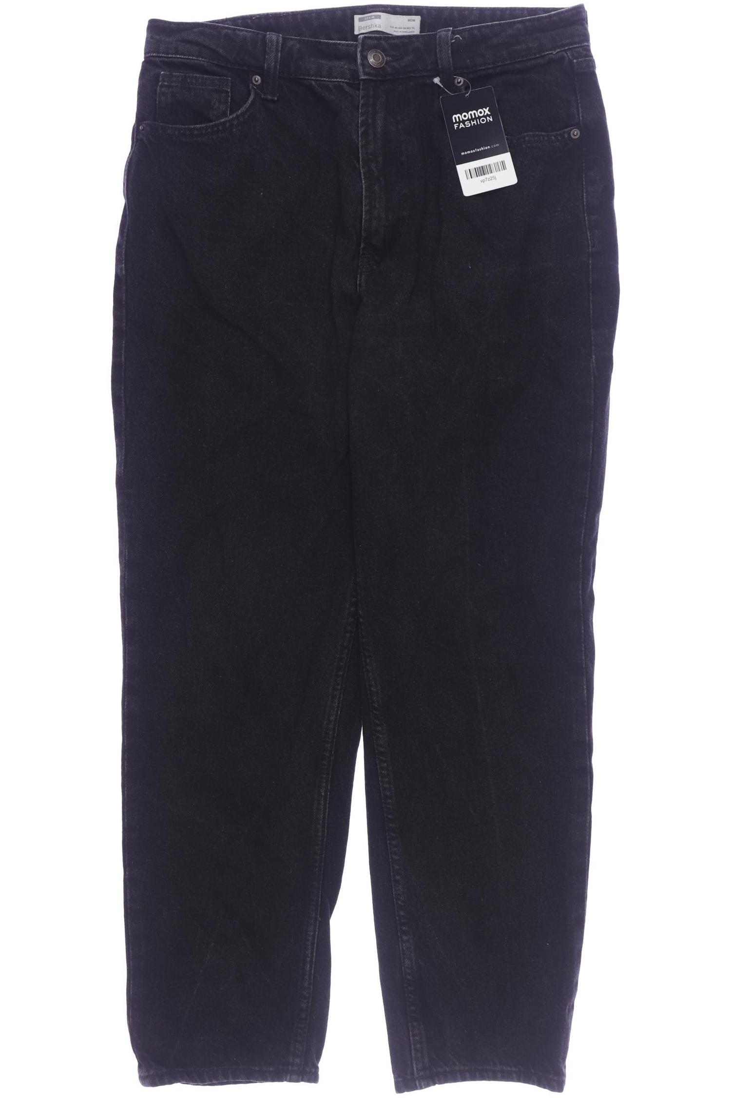 

bershka Damen Jeans, schwarz, Gr. 40