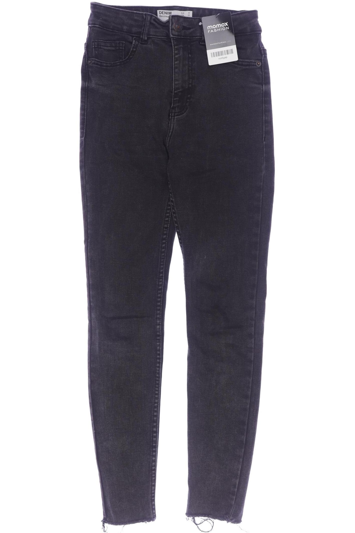 

bershka Damen Jeans, grau, Gr. 34