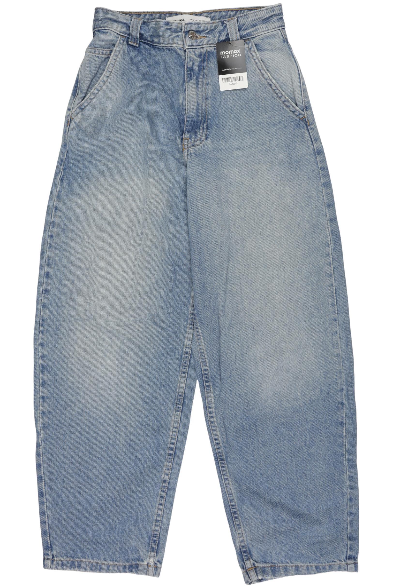 

bershka Damen Jeans, hellblau, Gr. 32