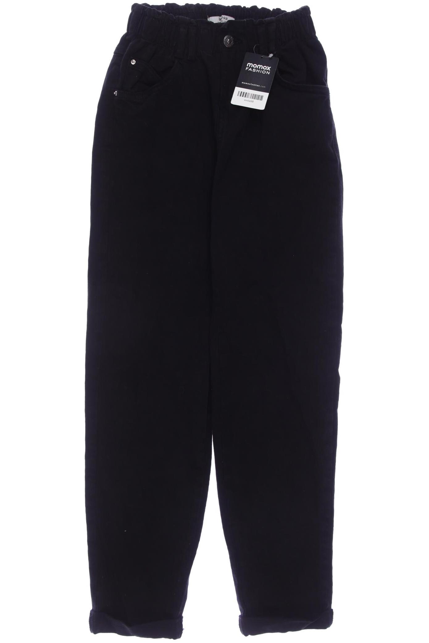 

bershka Damen Jeans, schwarz, Gr. 32