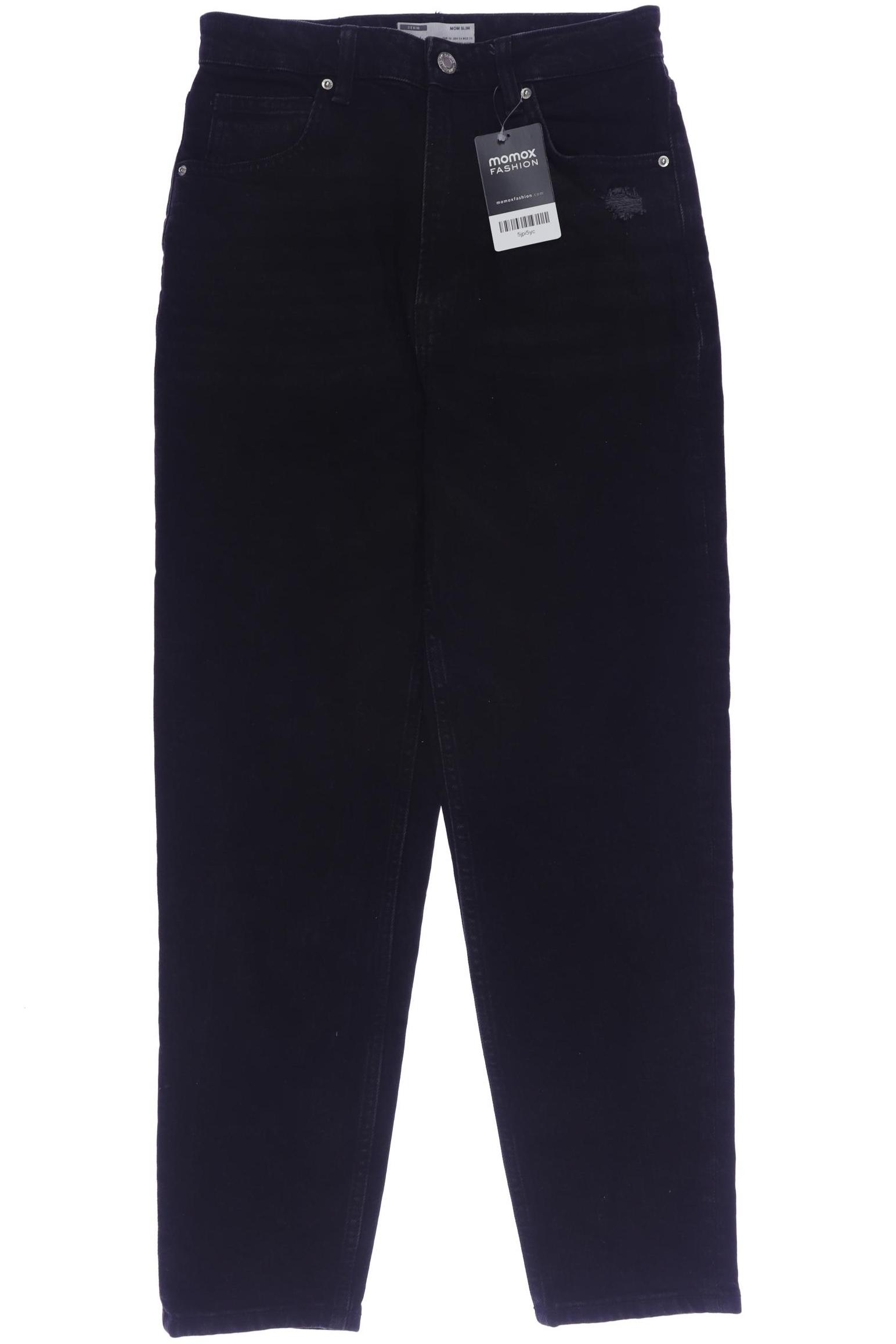 

bershka Damen Jeans, schwarz, Gr. 38