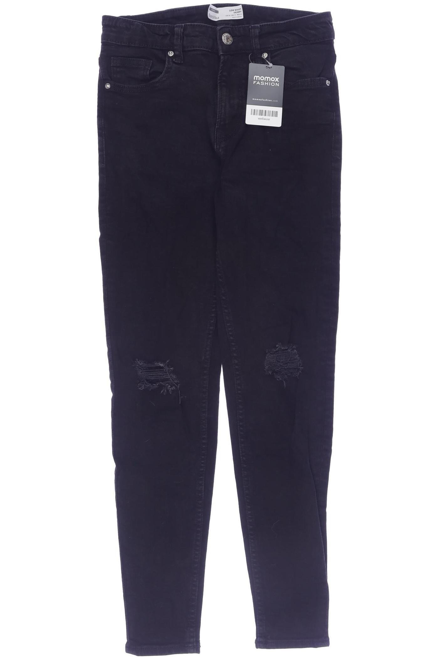 

bershka Damen Jeans, schwarz, Gr. 34
