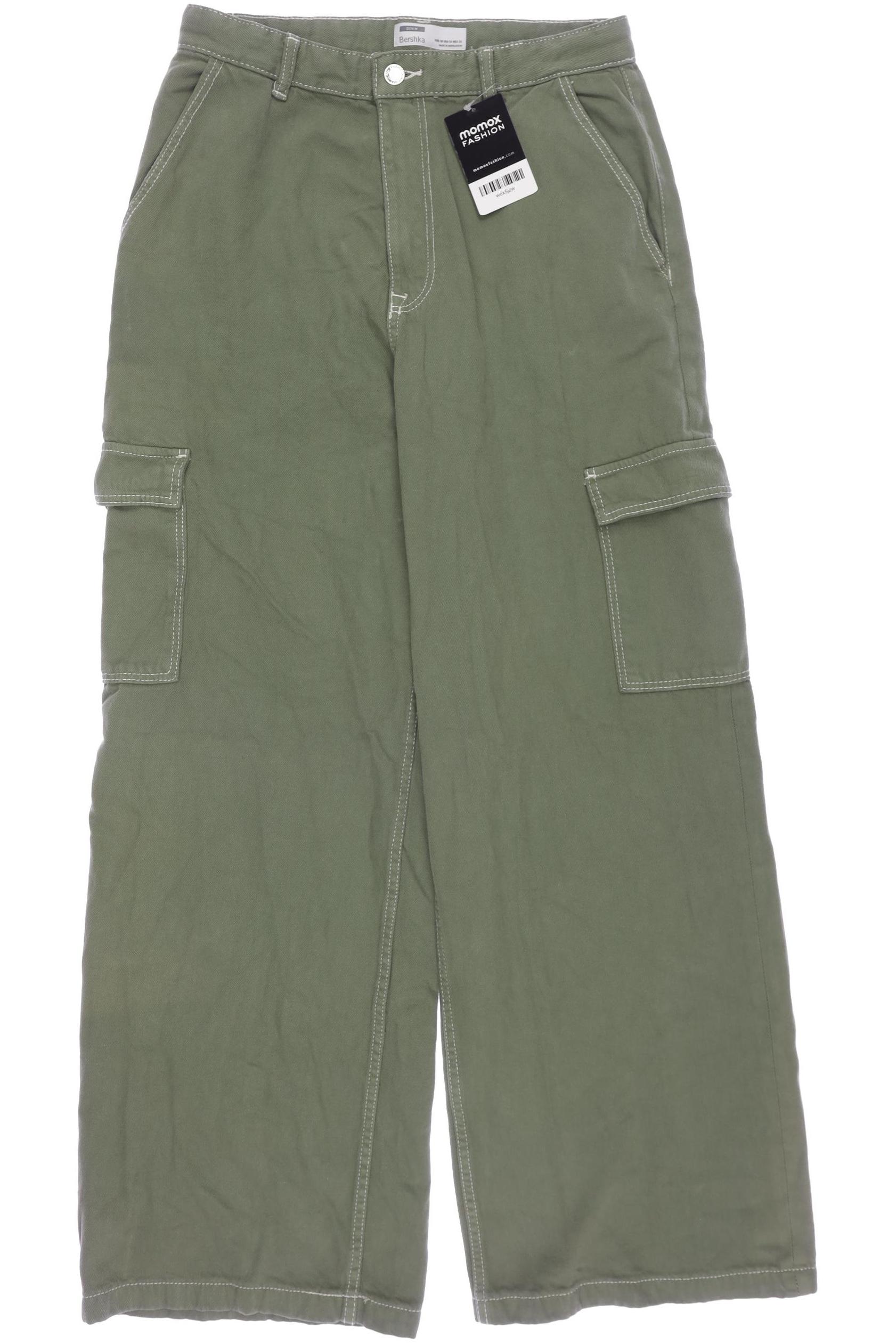

bershka Damen Jeans, grün, Gr. 38