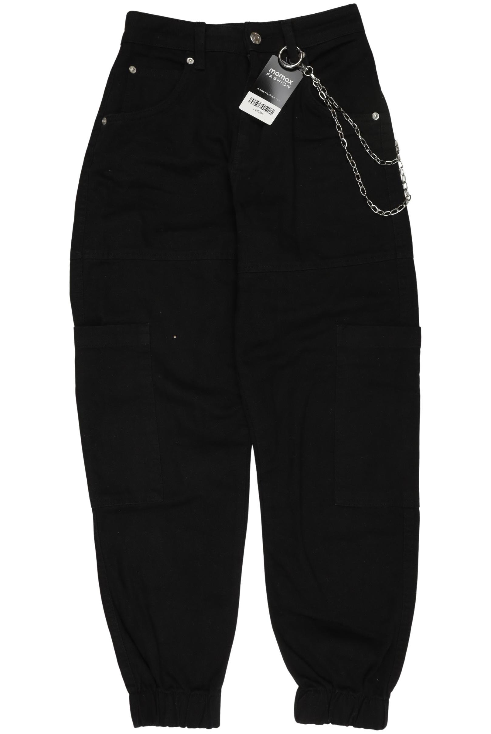 

bershka Damen Jeans, schwarz, Gr. 34