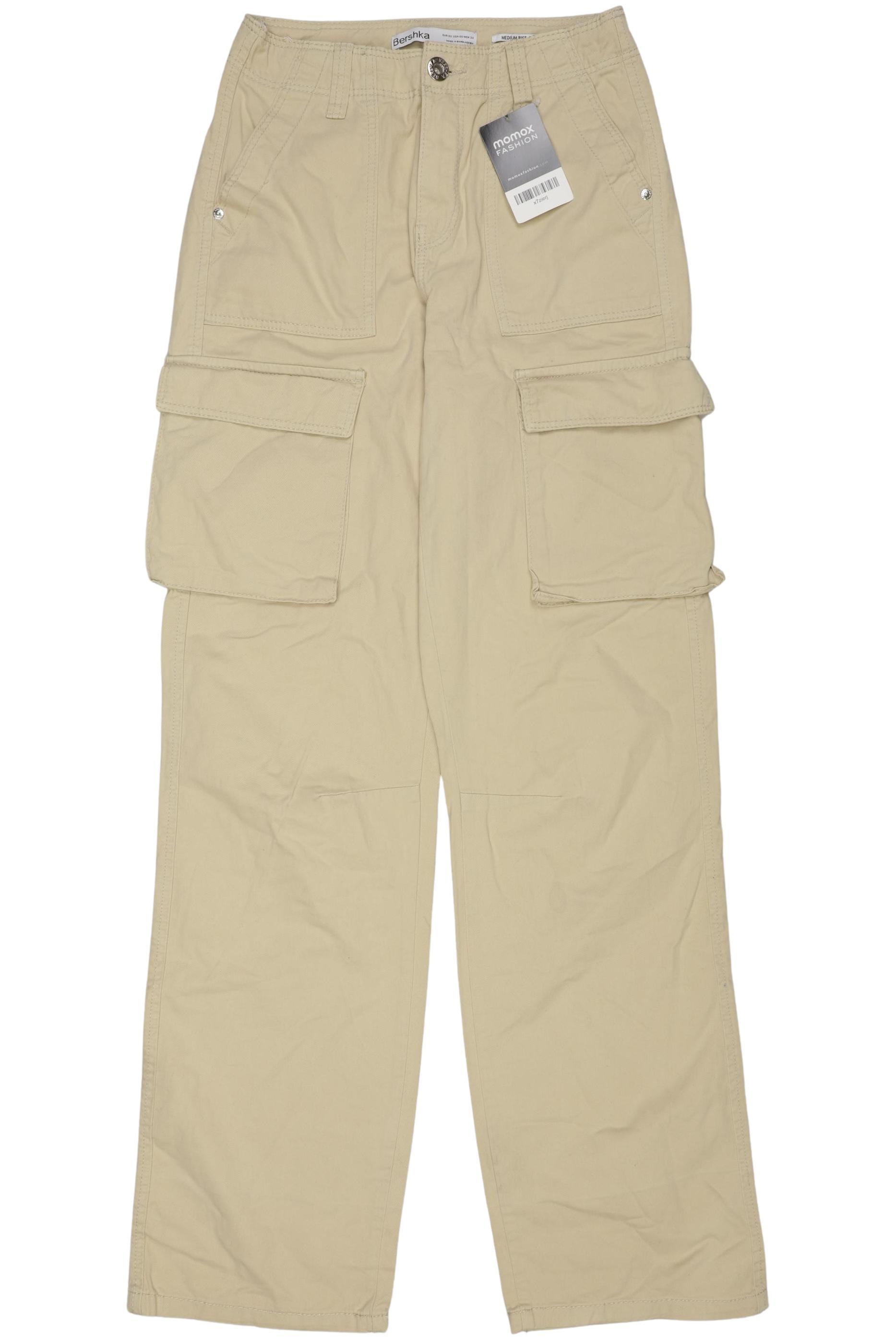 

bershka Damen Jeans, beige, Gr. 32