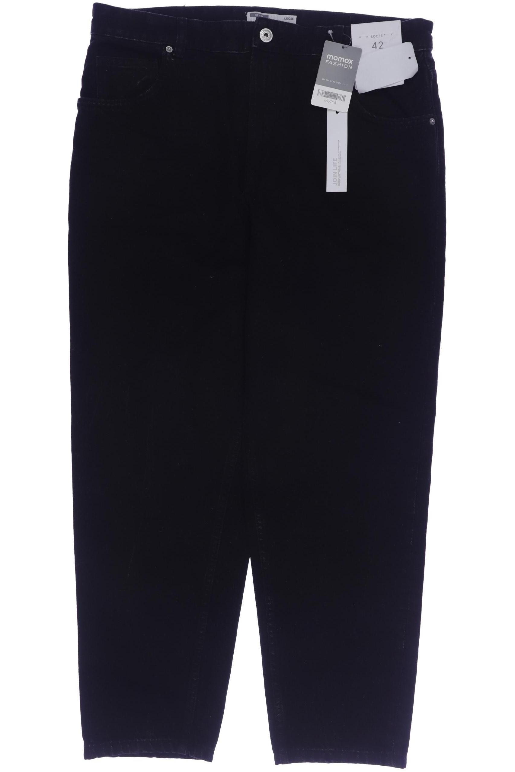 

bershka Damen Jeans, schwarz, Gr. 42