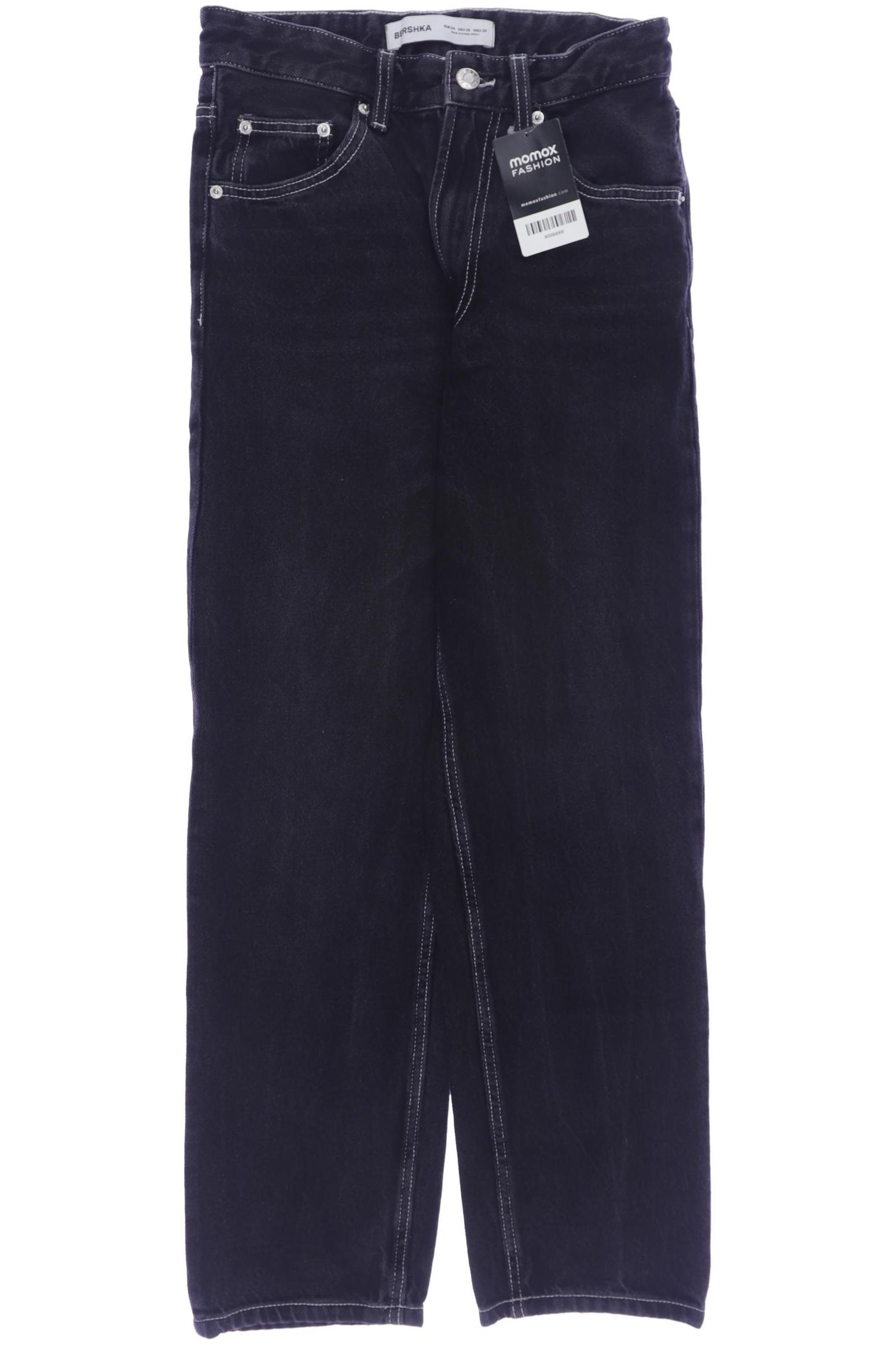 

bershka Damen Jeans, schwarz, Gr. 34