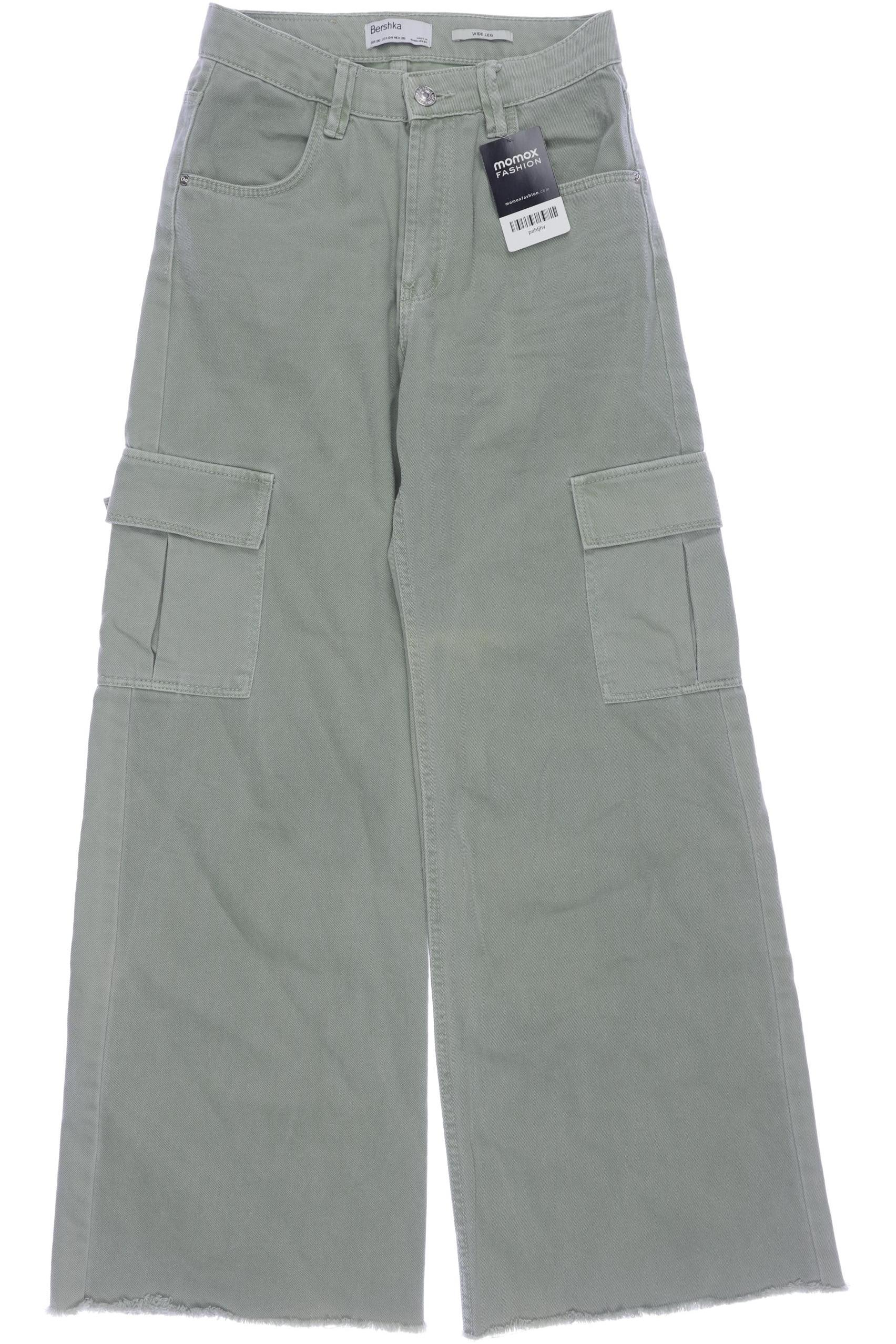 

bershka Damen Jeans, hellgrün, Gr. 36