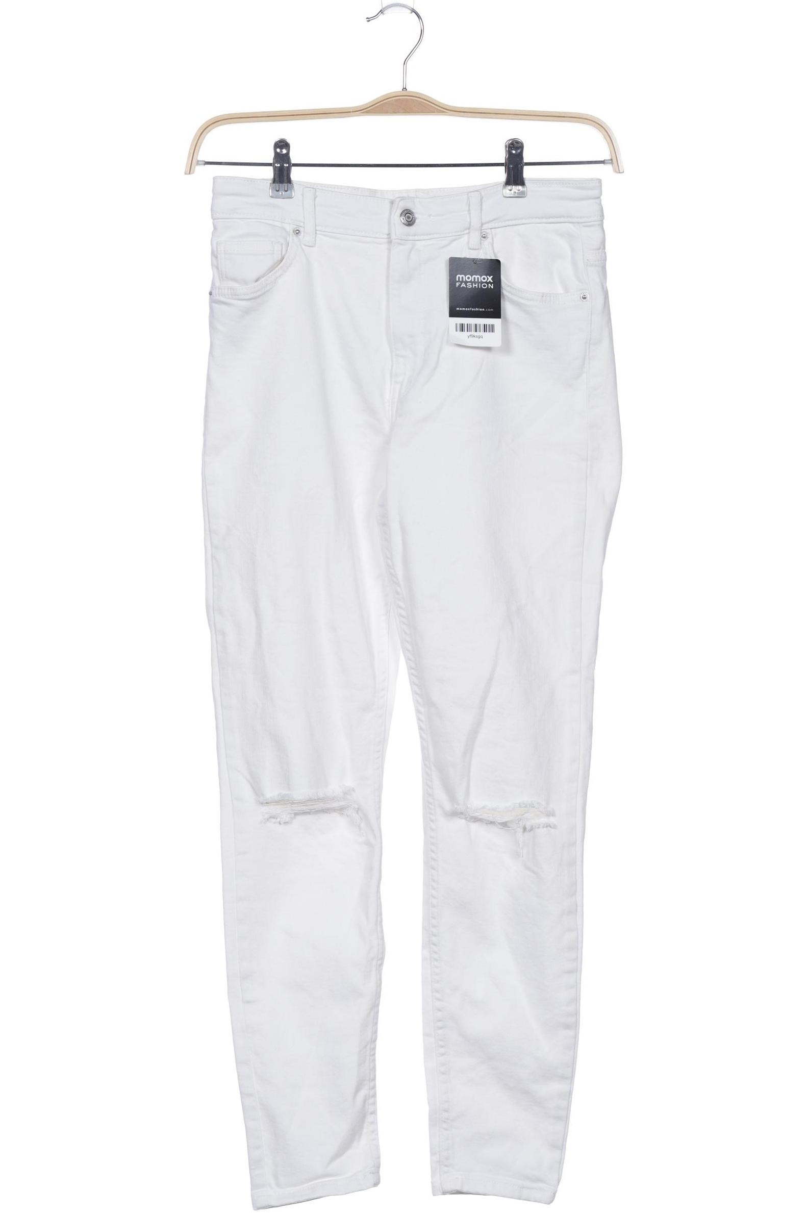 

bershka Damen Jeans, weiß, Gr. 38