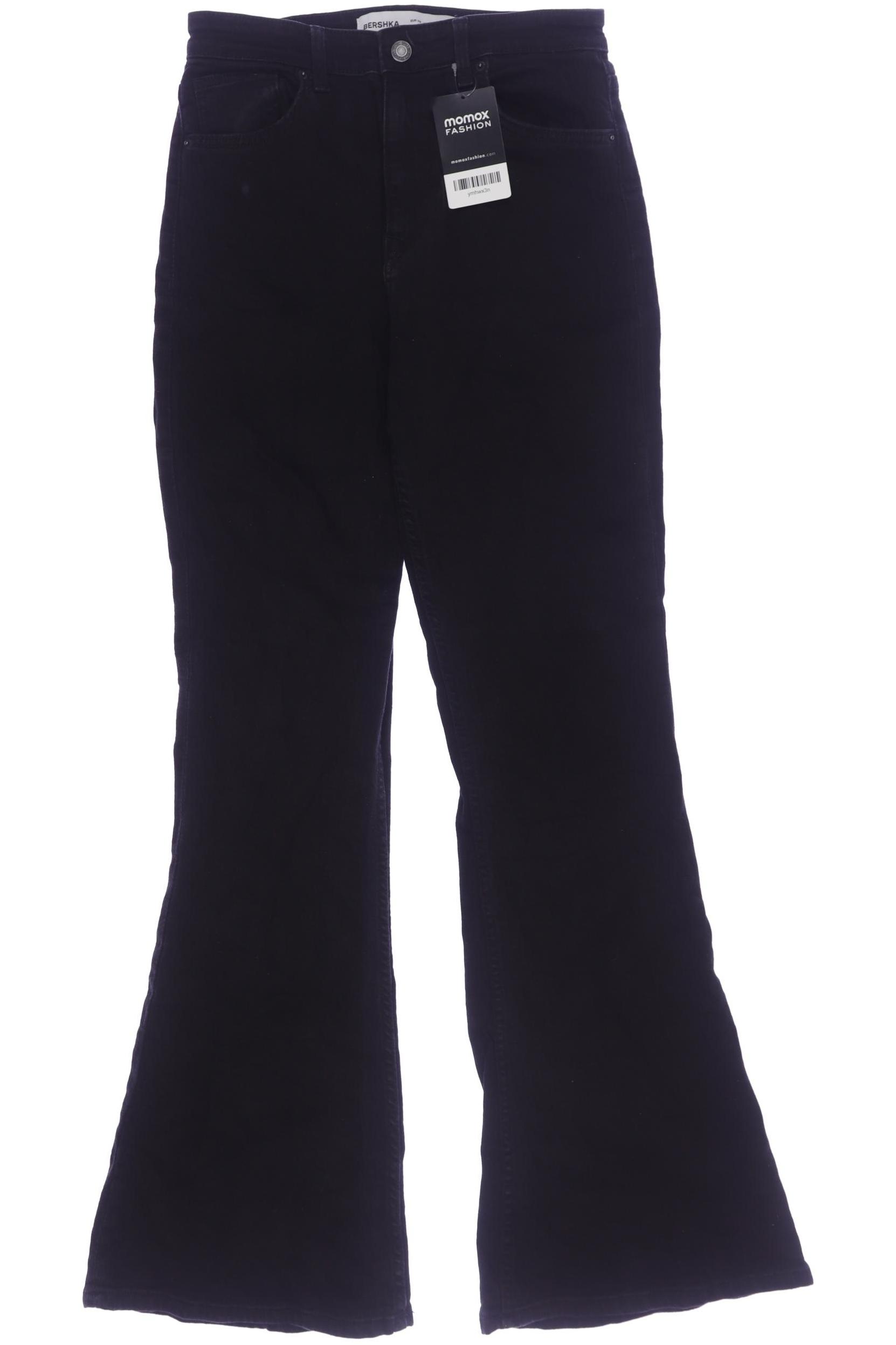 

bershka Damen Jeans, schwarz, Gr. 38