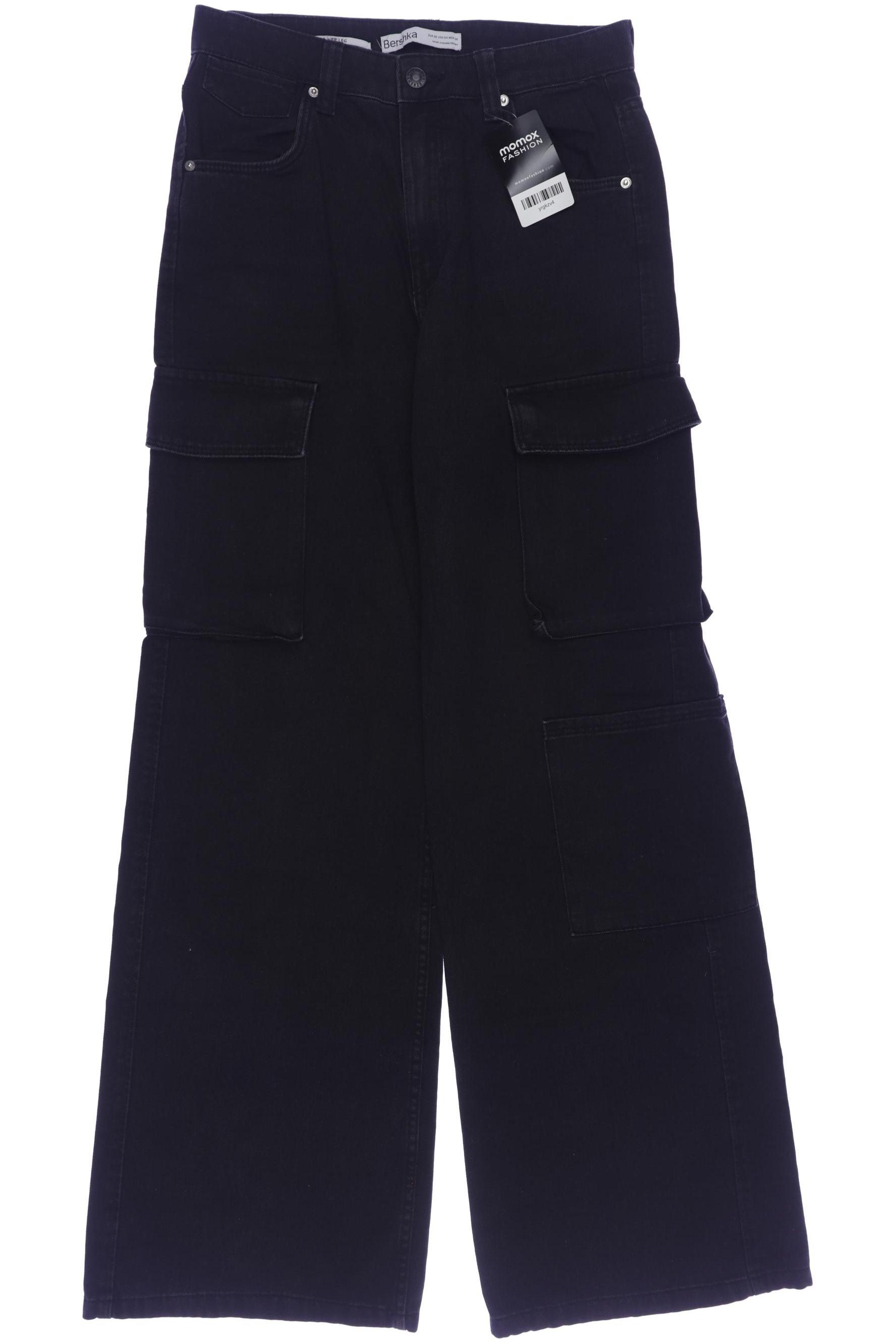 

bershka Damen Jeans, schwarz, Gr. 36