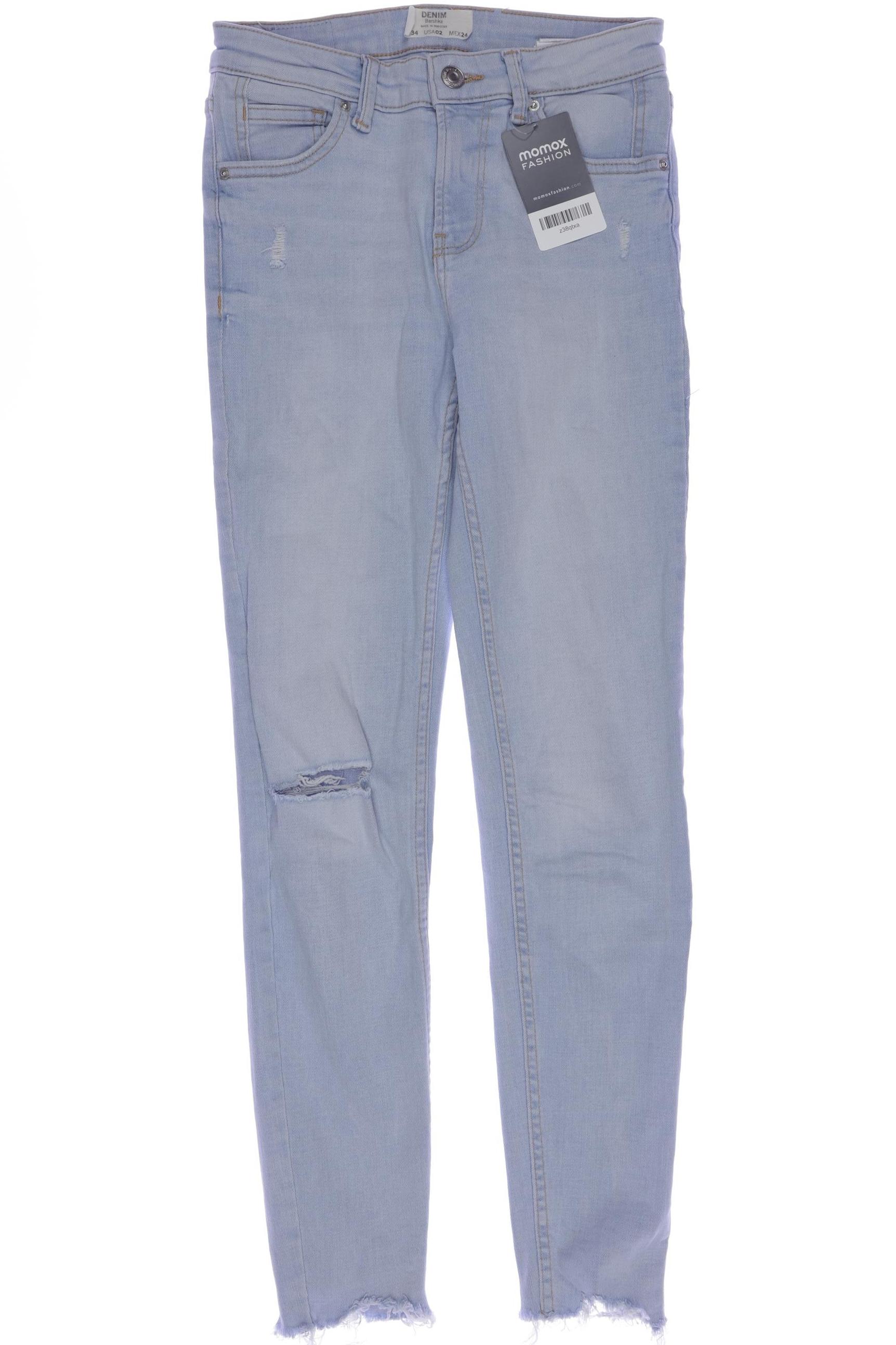 

bershka Damen Jeans, hellblau, Gr. 34
